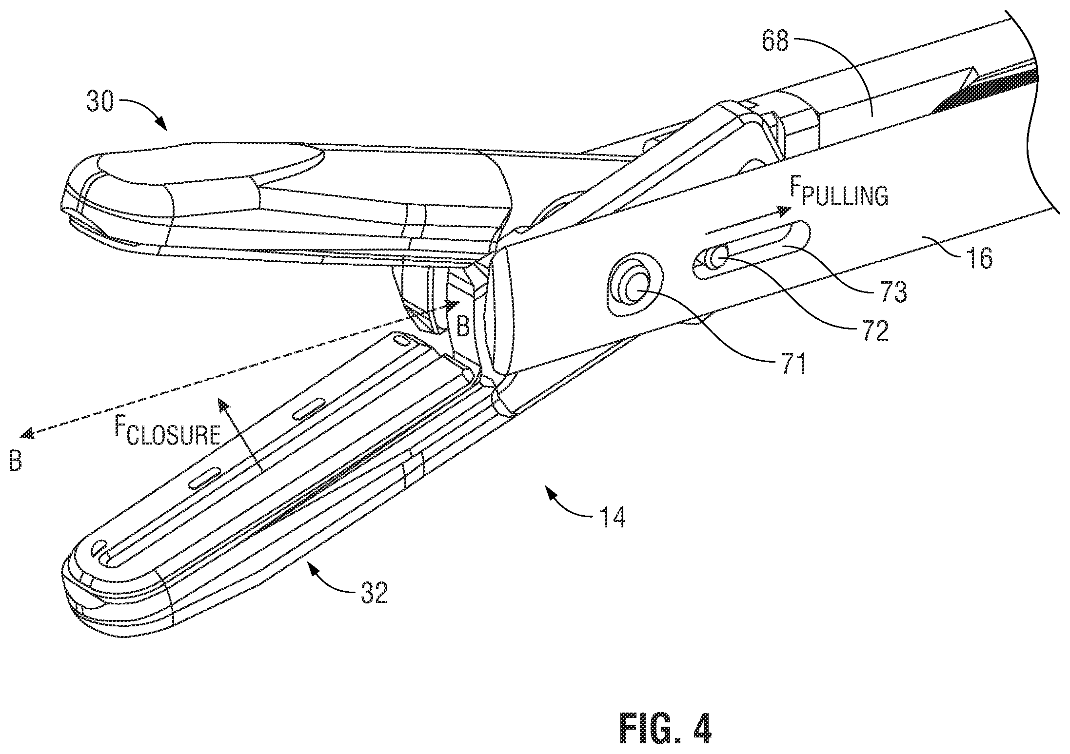 Patent US12167886 Figure 4 – Accurate jaw closure force in a catheter based instrument