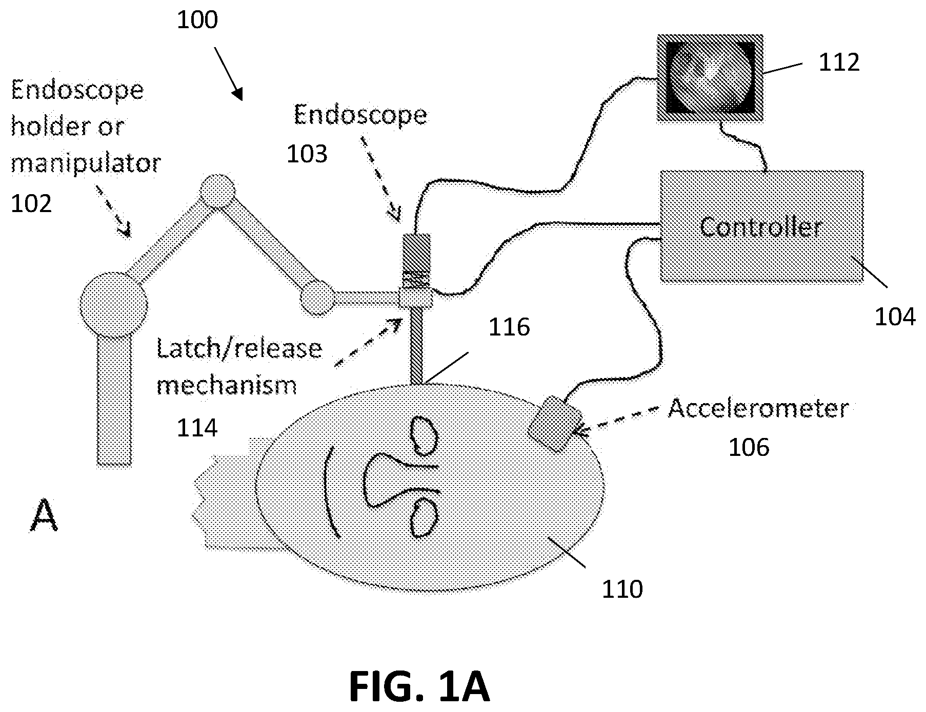 Patent US12167895 Figure 1 – Safety feature for use with robotically manipulated endoscopes and other tools in otolaryngology and neurosurgery