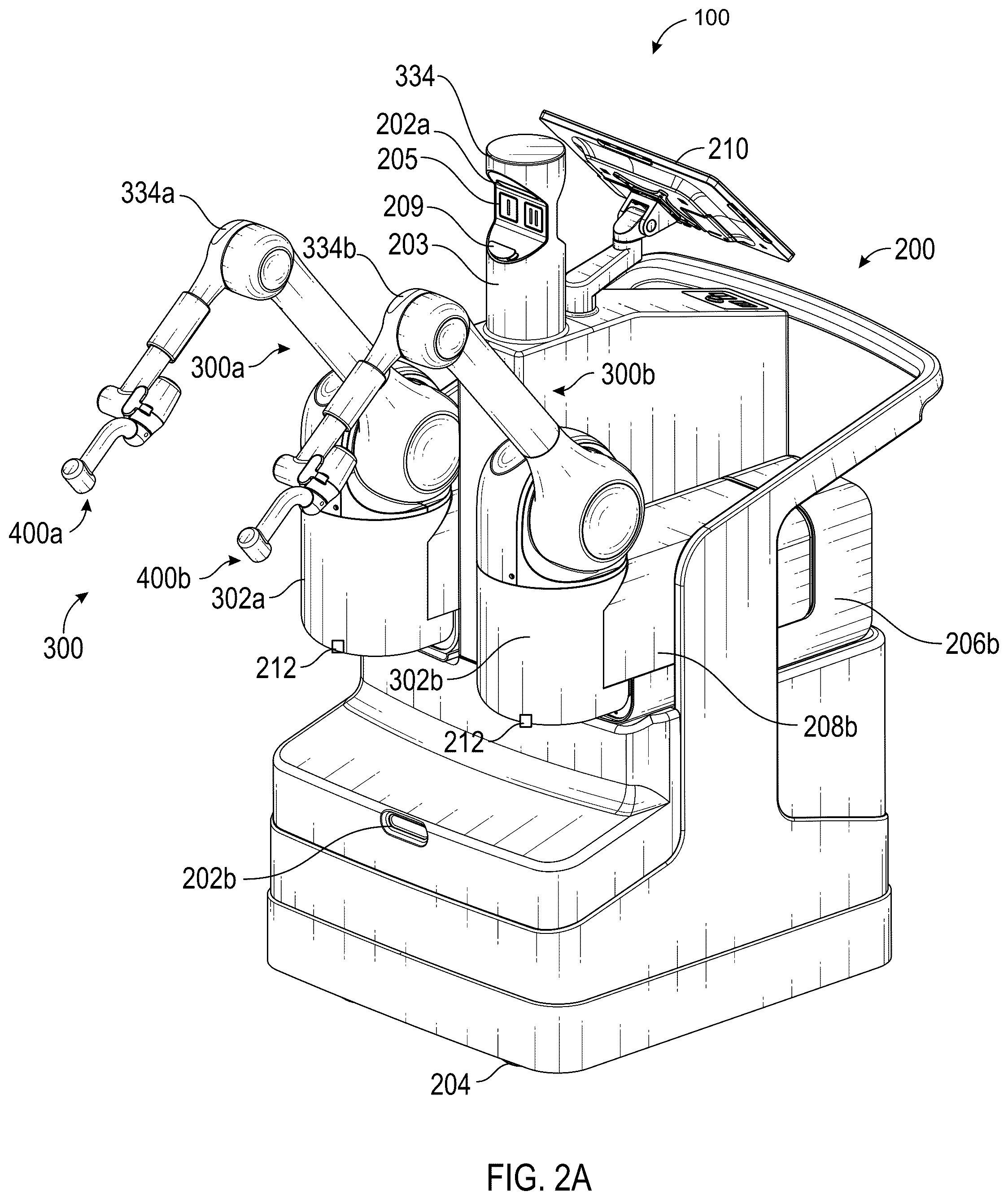Patent US12167900 Figure 2 – Co-manipulation surgical system having automated preset robot arm configurations