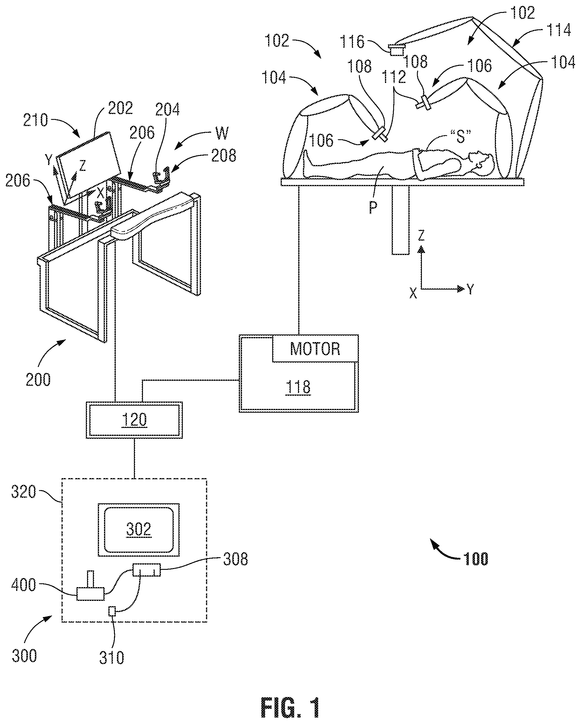 Patent US12167901 Figure 1 – Telementoring control assemblies for robotic surgical systems