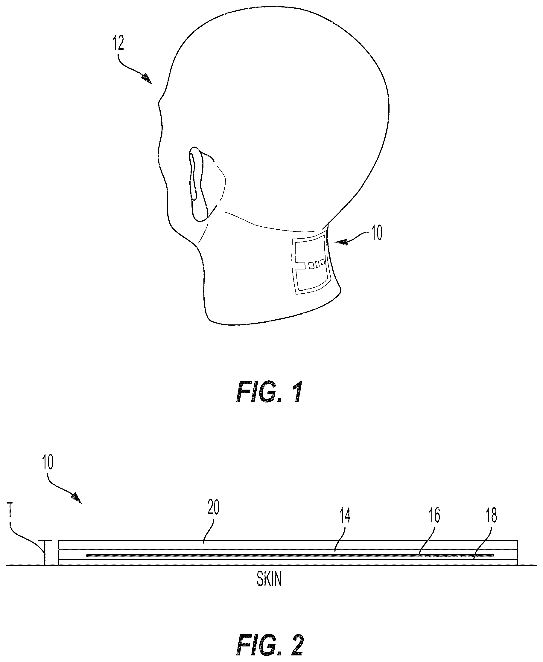 Patent US12167904 Figure 1 – Temperature sensor patch and system