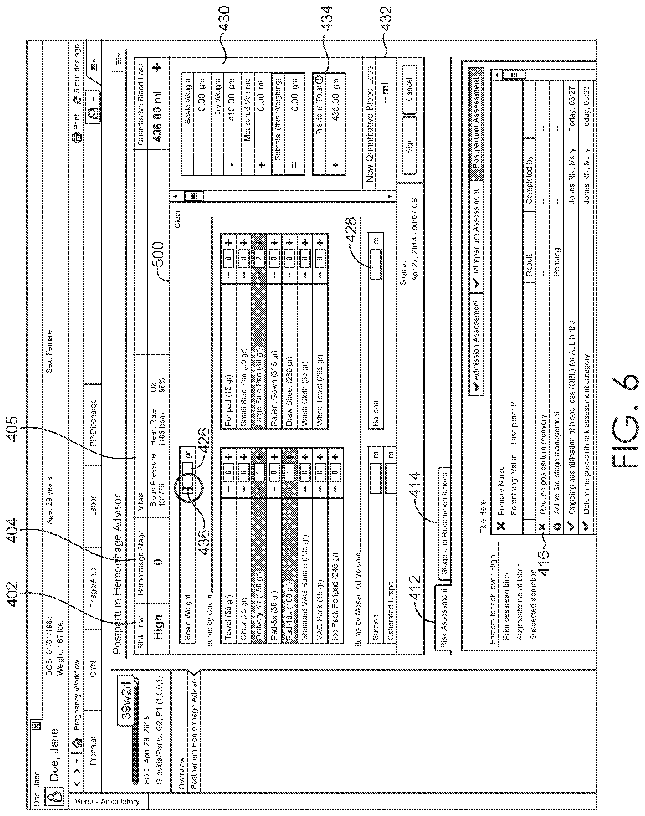 Patent US12167905 Figure 6 – Methods and system for hemorrhage-specific determinations