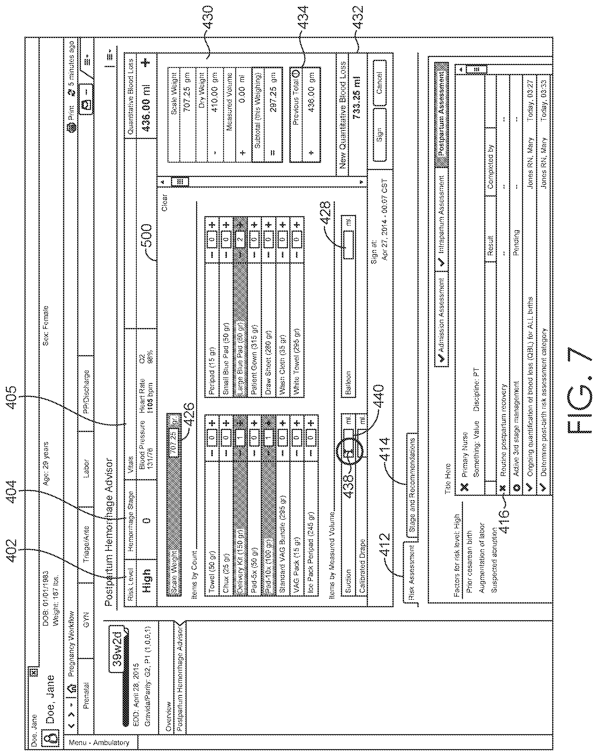 Patent US12167905 Figure 7 – Methods and system for hemorrhage-specific determinations