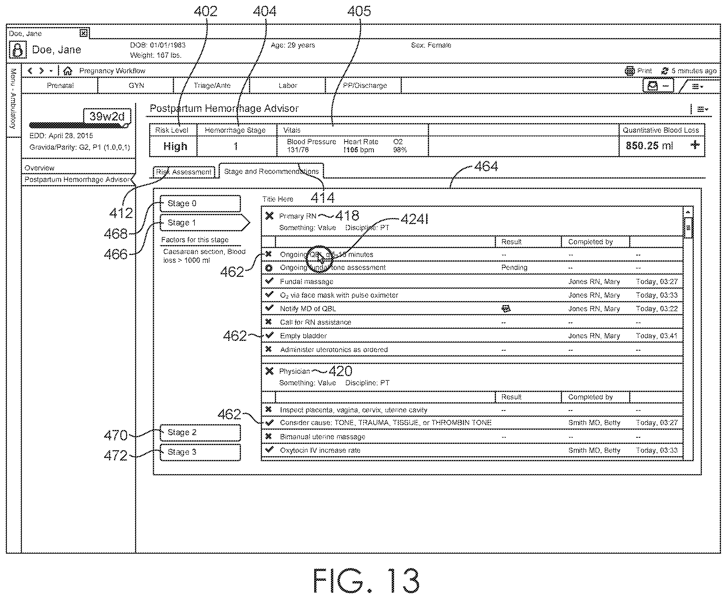 Patent US12167905 Figure 13 – Methods and system for hemorrhage-specific determinations