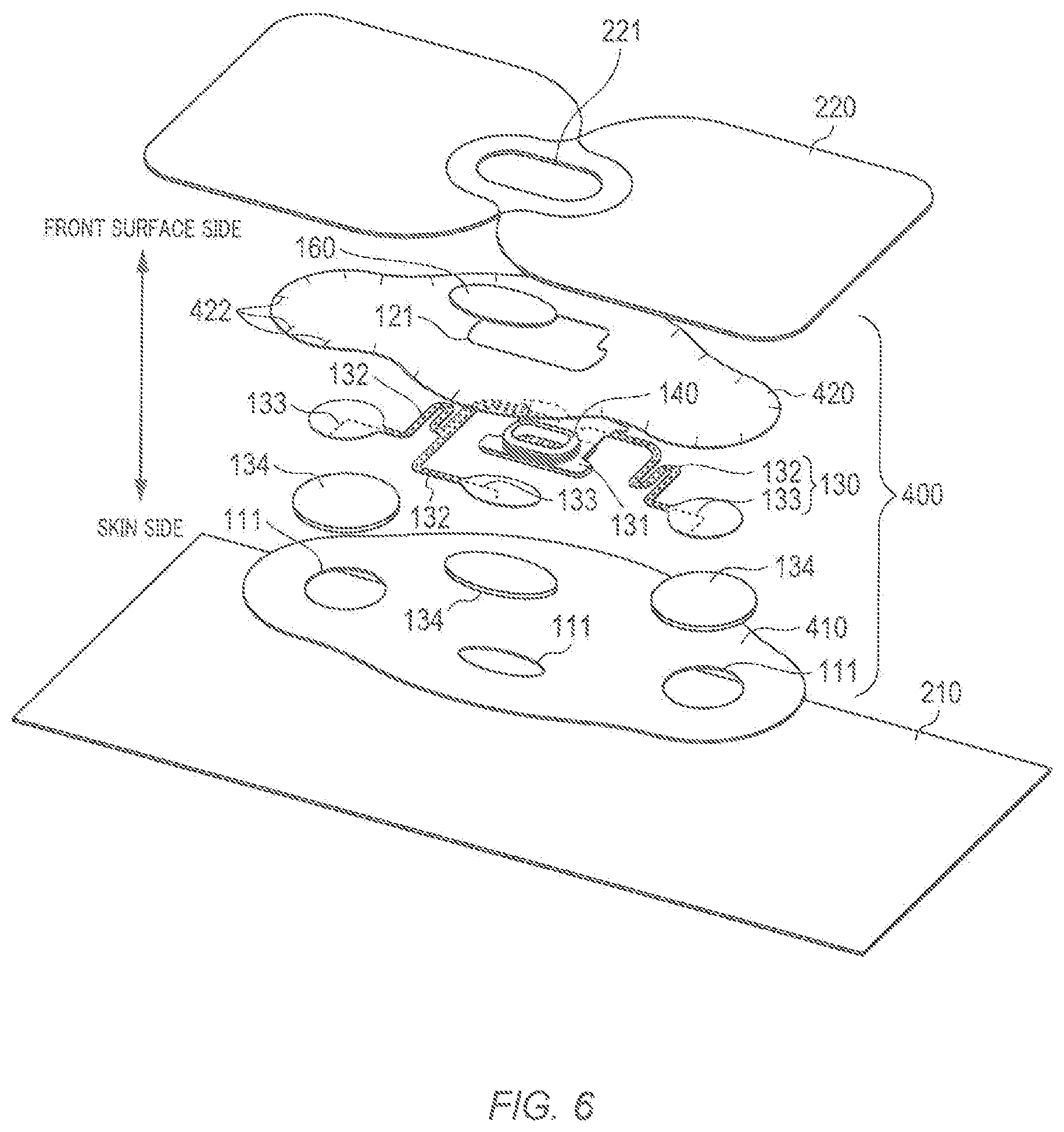 Patent US12167914 Figure 6 – Sensor sheet