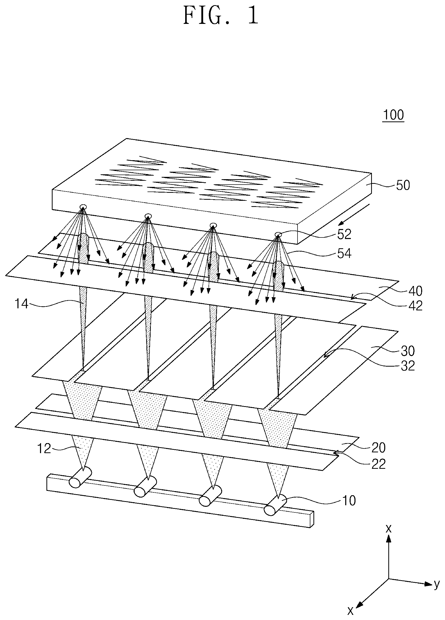Patent US12167923 Figure 1 – Backscattered X-ray imaging device based on multi-sources