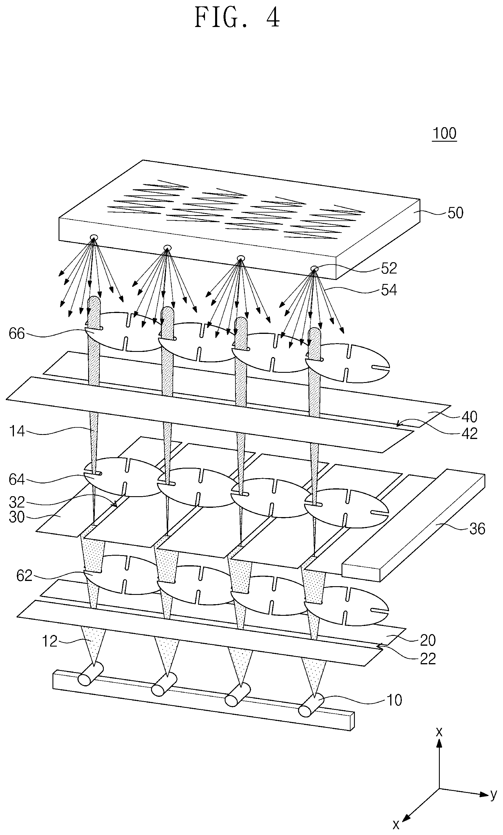 Patent US12167923 Figure 4 – Backscattered X-ray imaging device based on multi-sources
