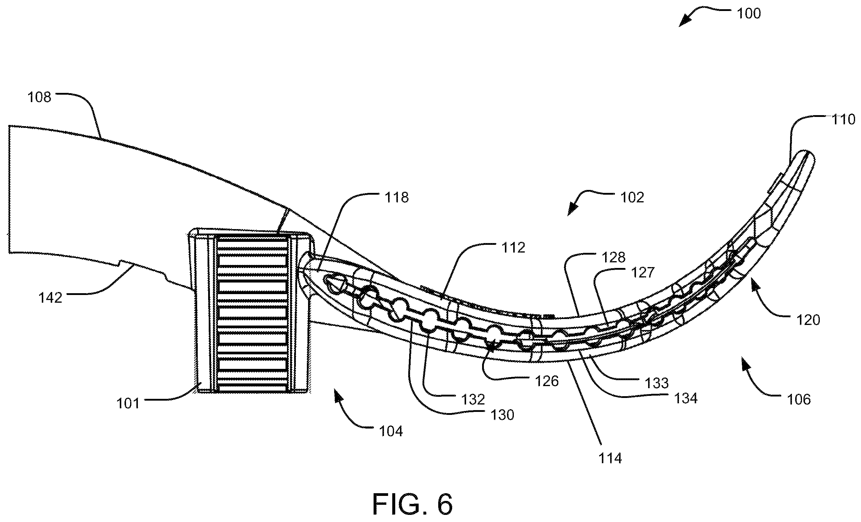 Patent US12167948 Figure 6 – Dental mouthpiece