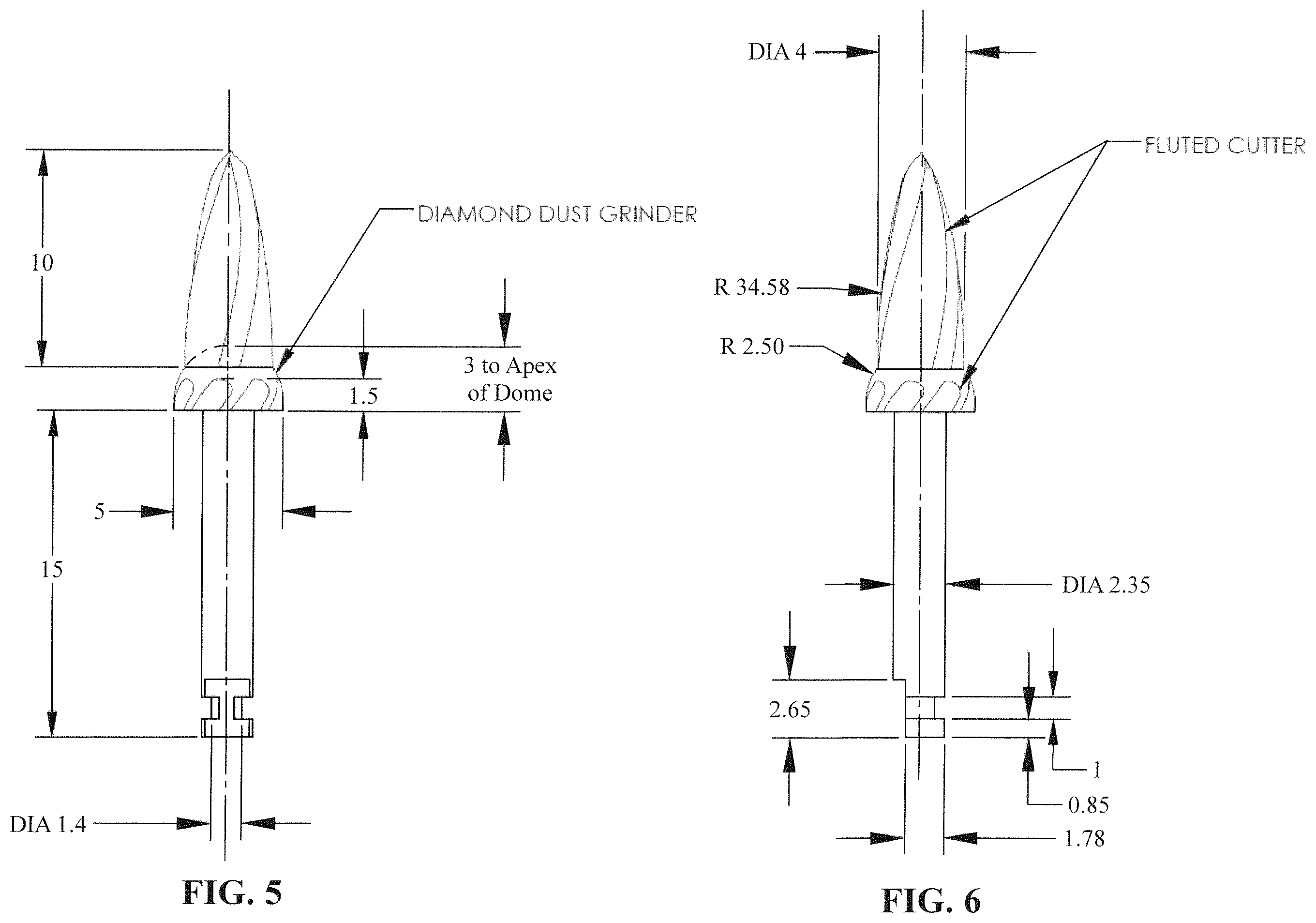 Patent US12167951 Figure 2 – Osteotomy drill bit to produce an optimally shaped jawbone opening for a dental implant and abutment
