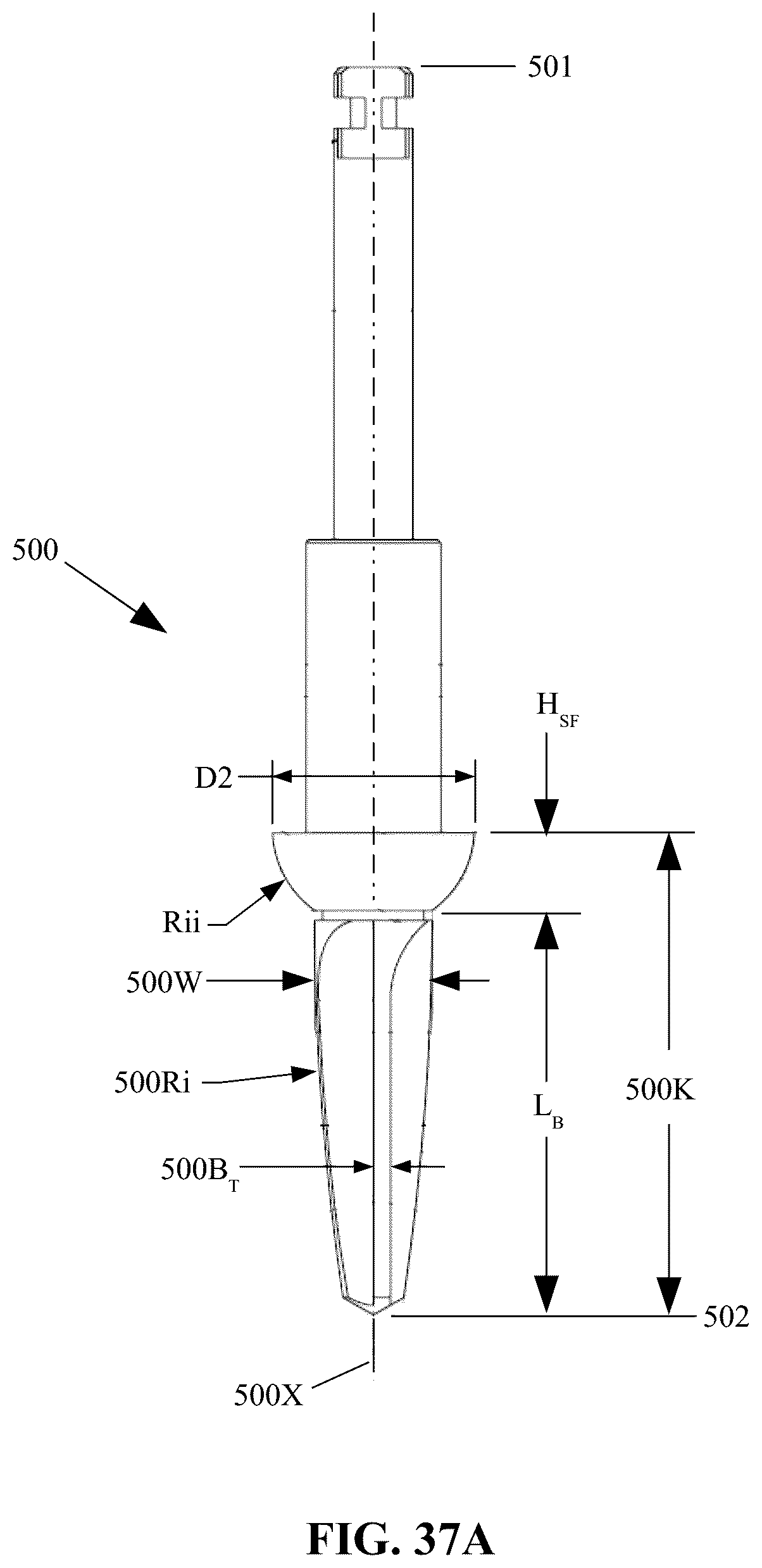Patent US12167951 Figure 15 – Osteotomy drill bit to produce an optimally shaped jawbone opening for a dental implant and abutment