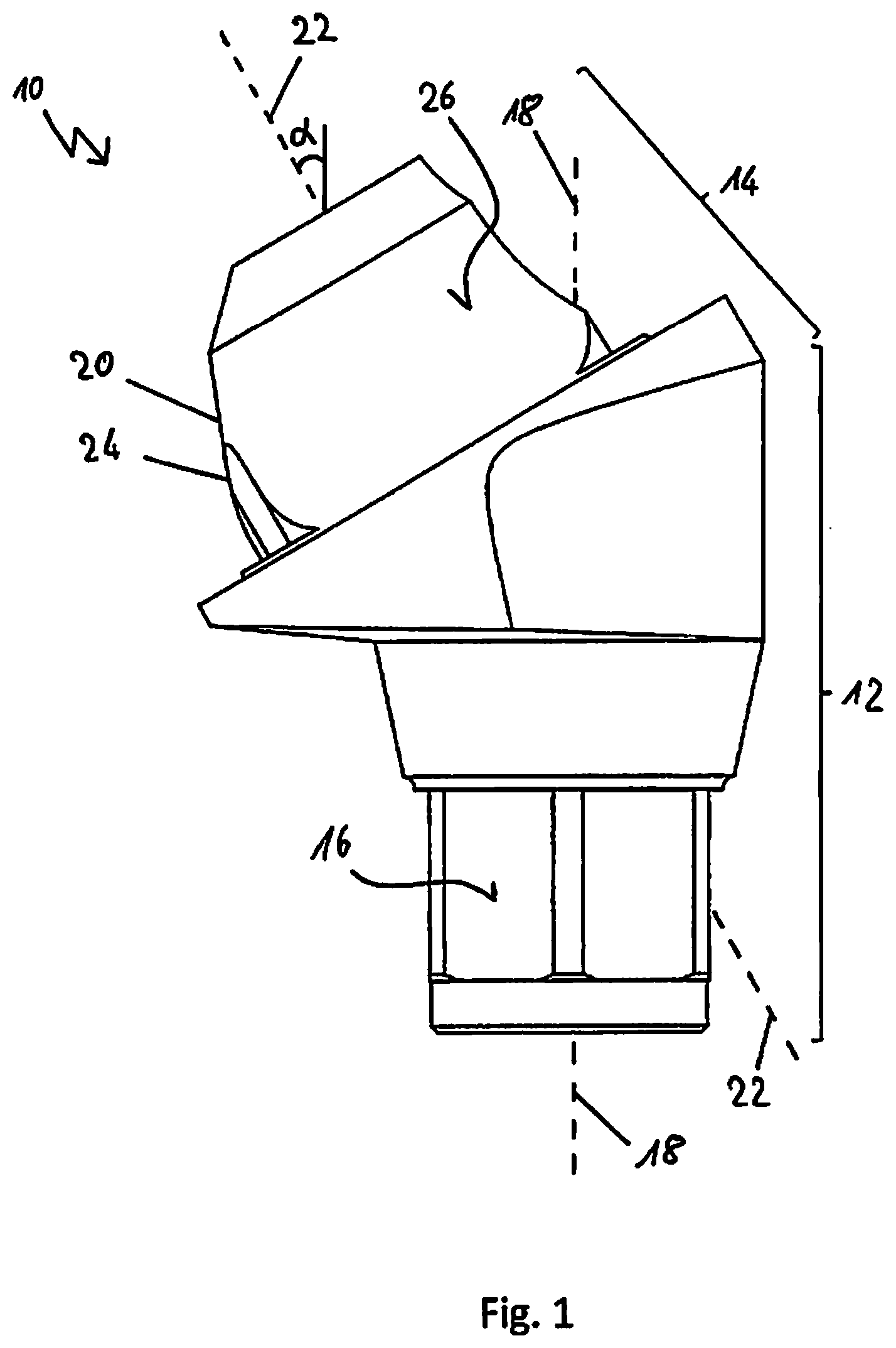 Patent US12167952 Figure 1 – Abutment for holding a dental prosthesis to a jaw implant, and method for producing a dental prosthesis