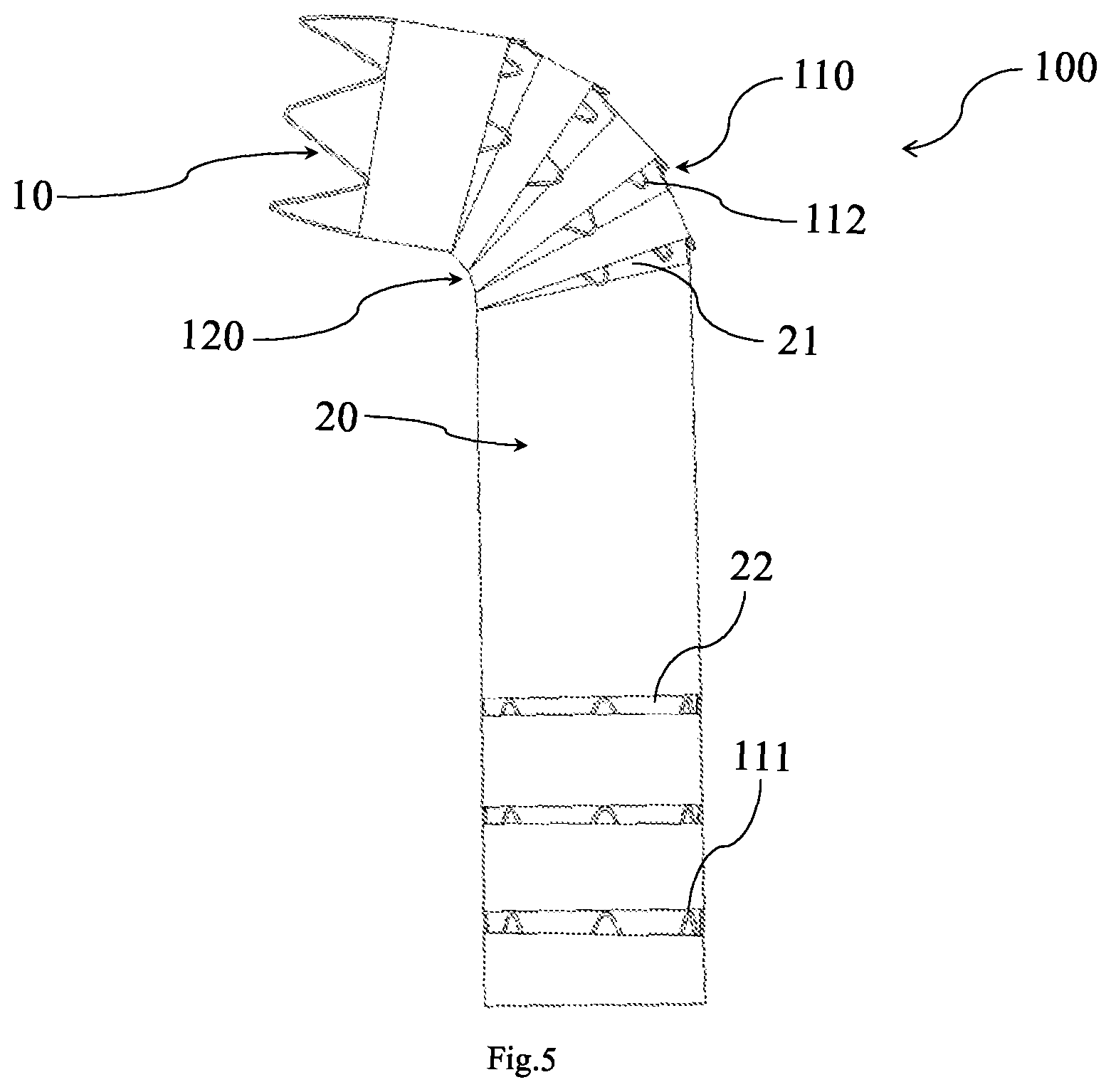 Patent US12167957 Figure 5 – Stent graft