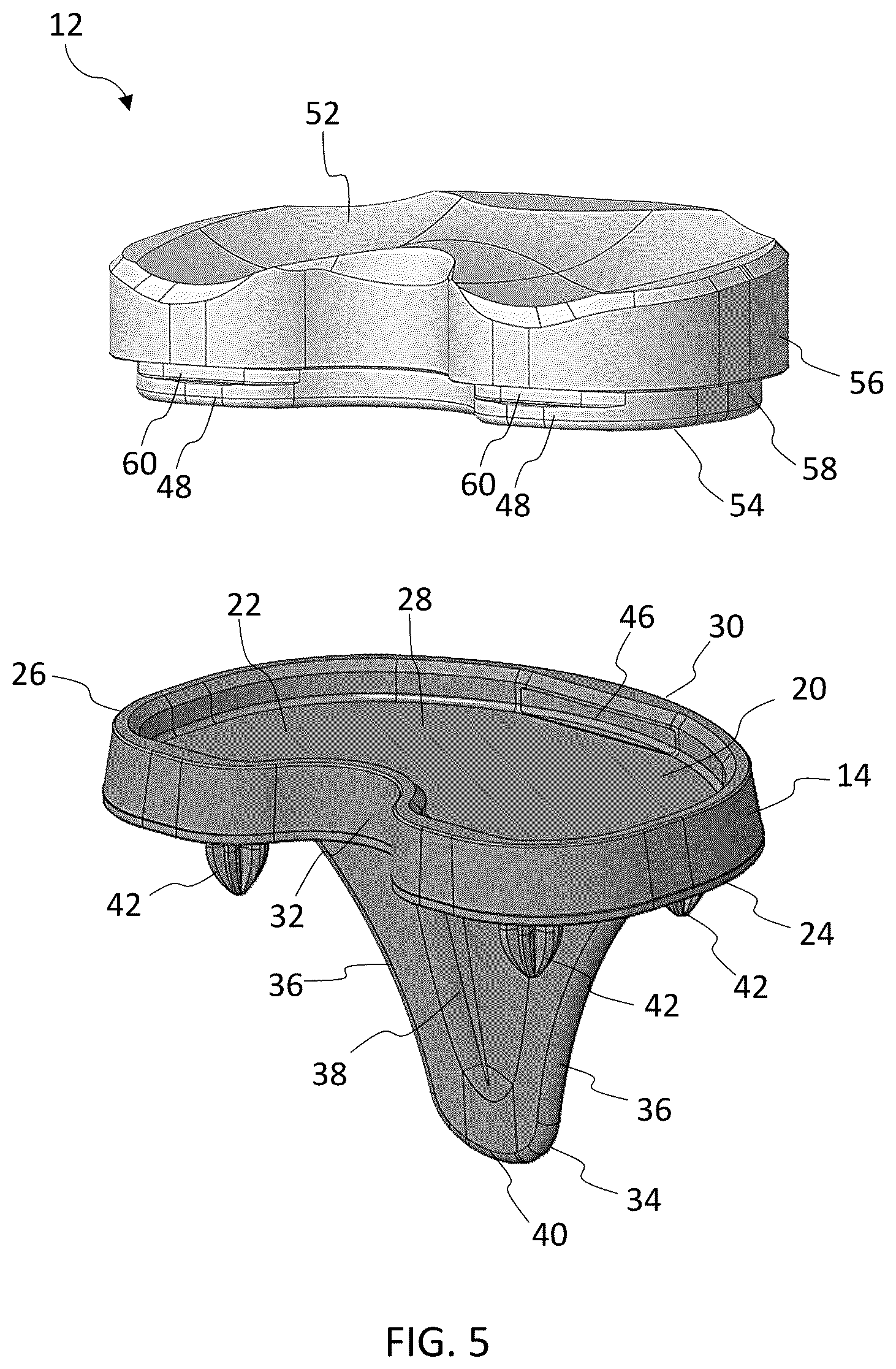 Patent US12167972 Figure 4 – Tibial tray inserter