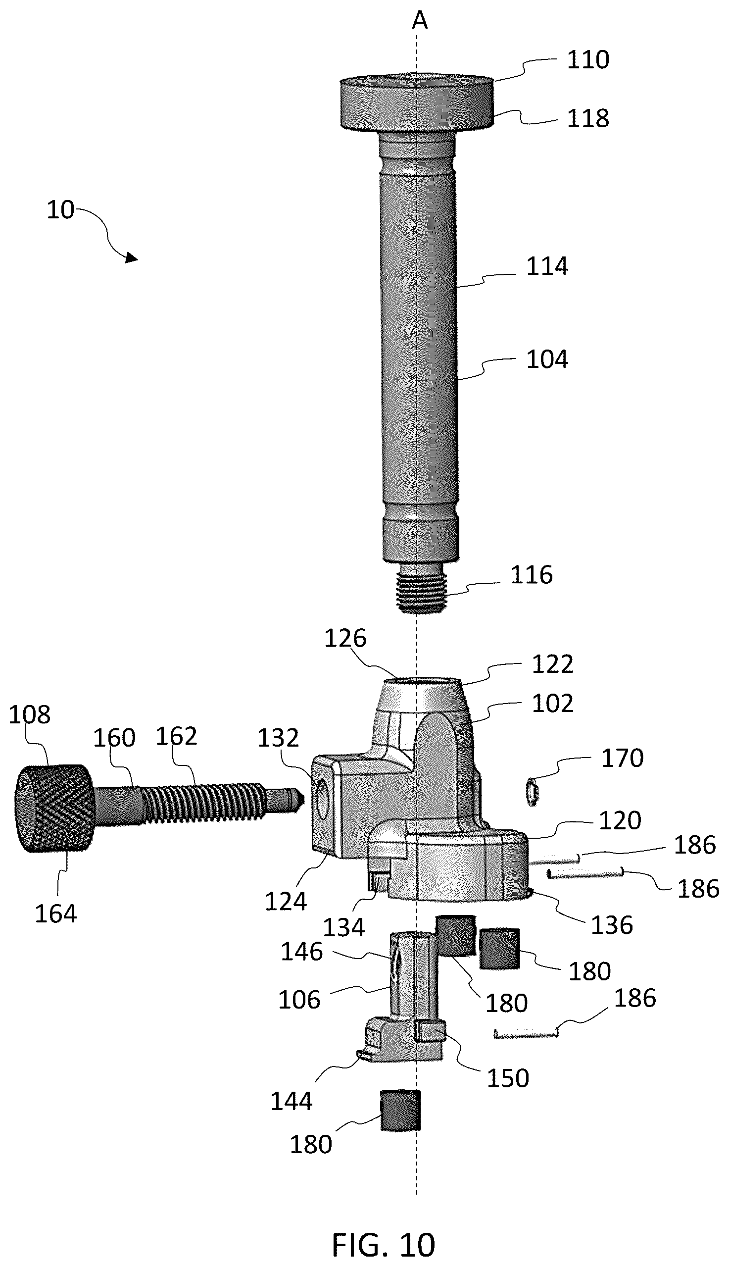 Patent US12167972 Figure 7 – Tibial tray inserter