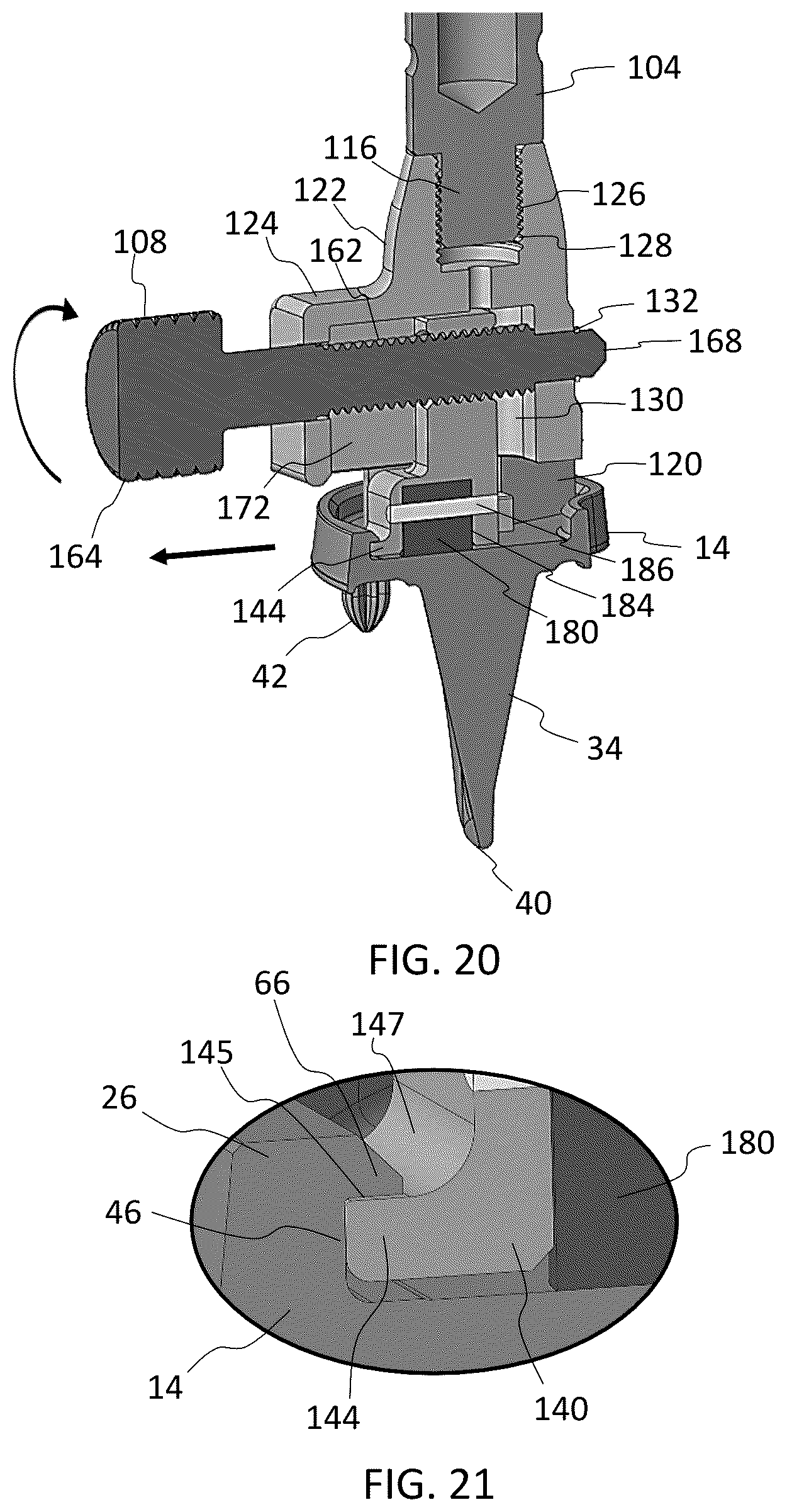 Patent US12167972 Figure 13 – Tibial tray inserter