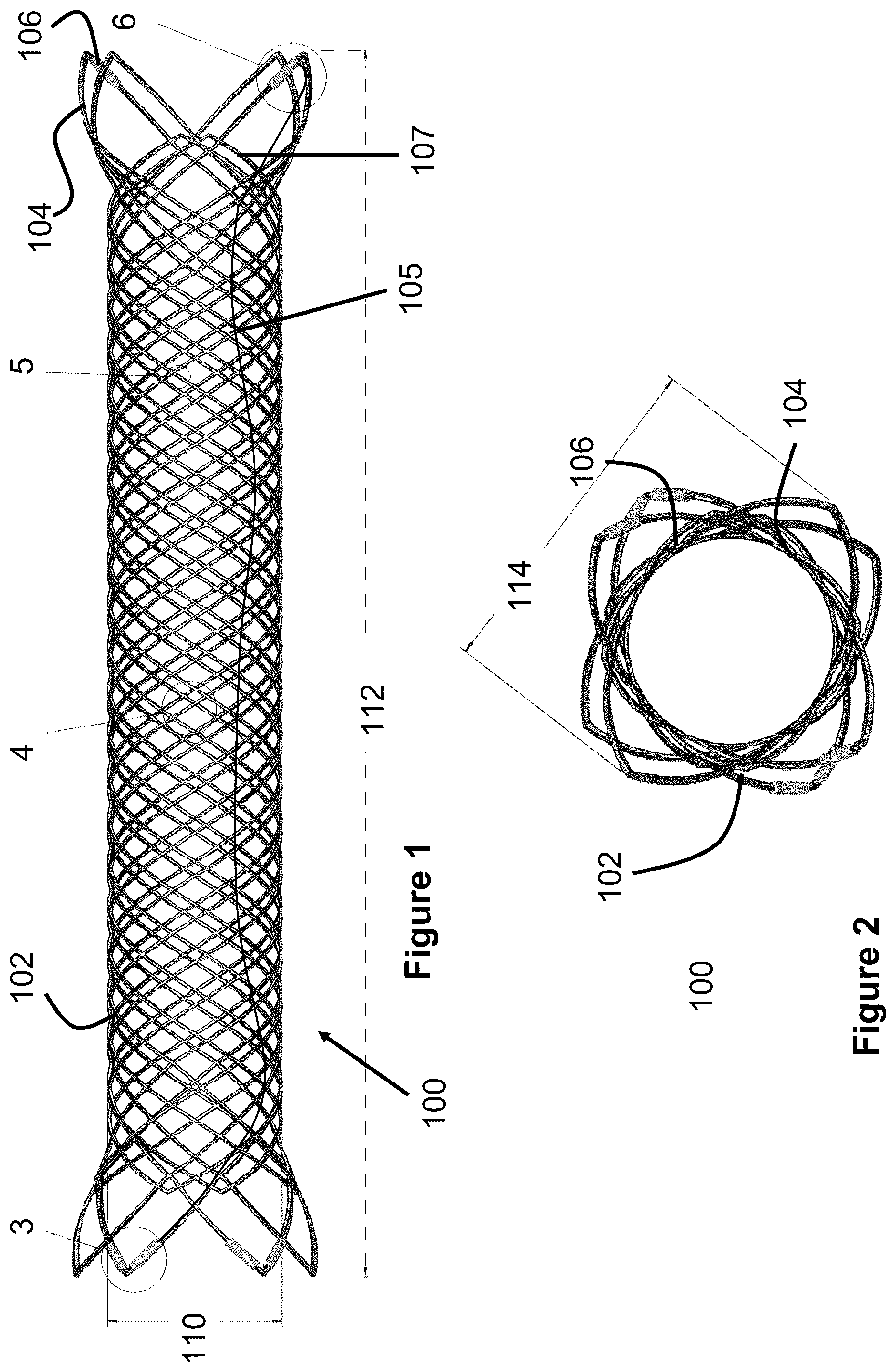 Patent US12167975 Figure 1 – Stent and stent delivery device