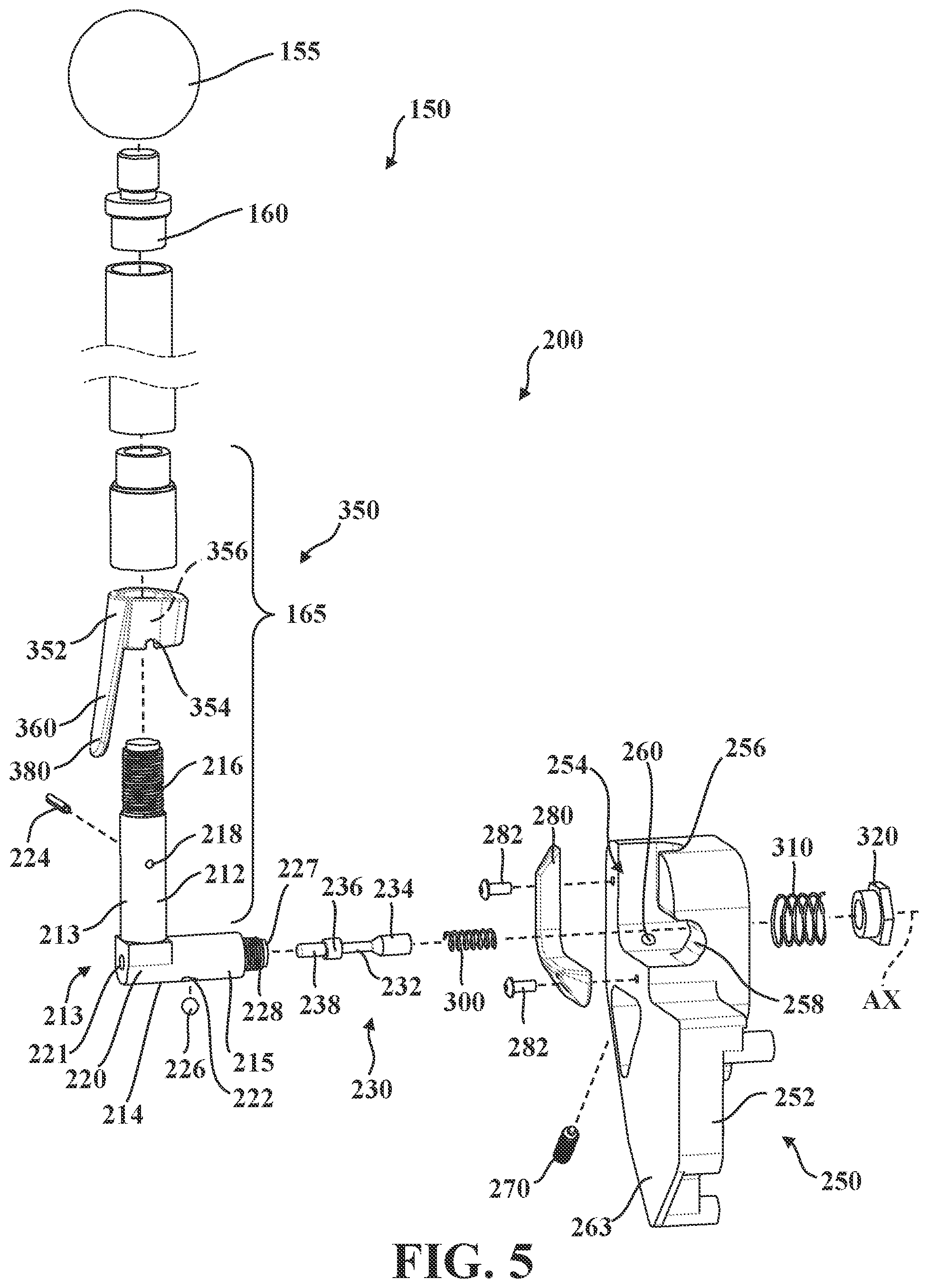 Patent US12167981 Figure 8 – Patient transport apparatus with adjustable handle