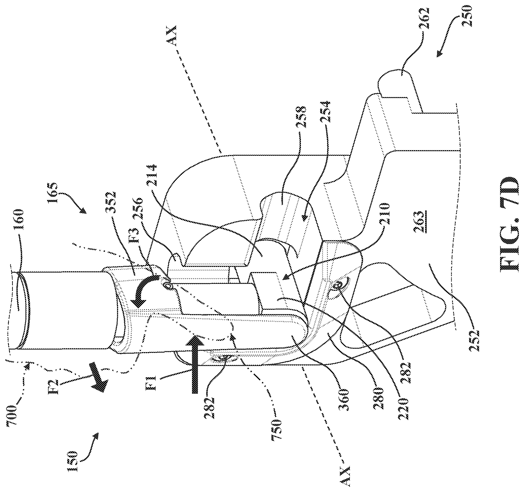 Patent US12167981 Figure 13 – Patient transport apparatus with adjustable handle