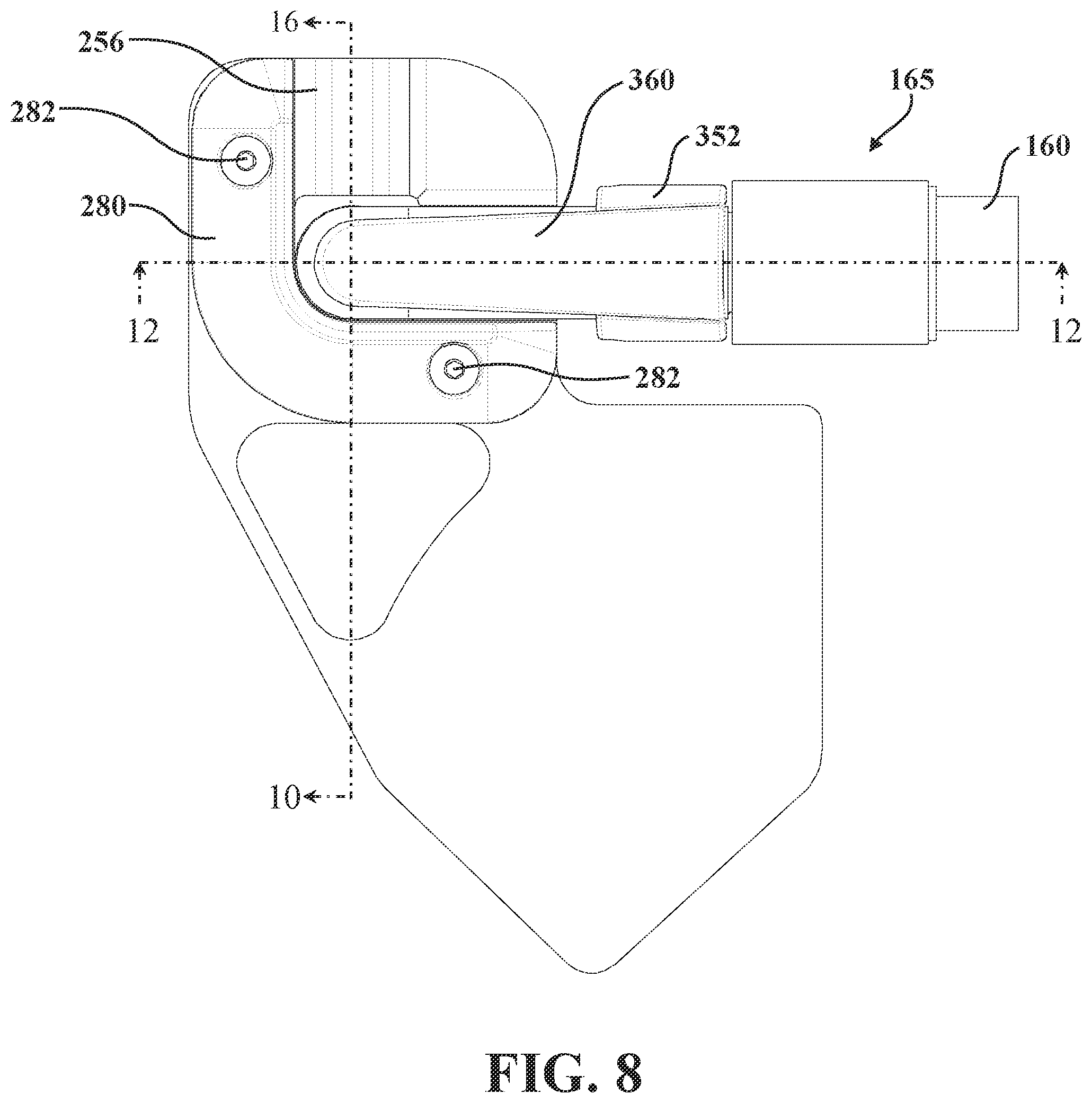 Patent US12167981 Figure 16 – Patient transport apparatus with adjustable handle