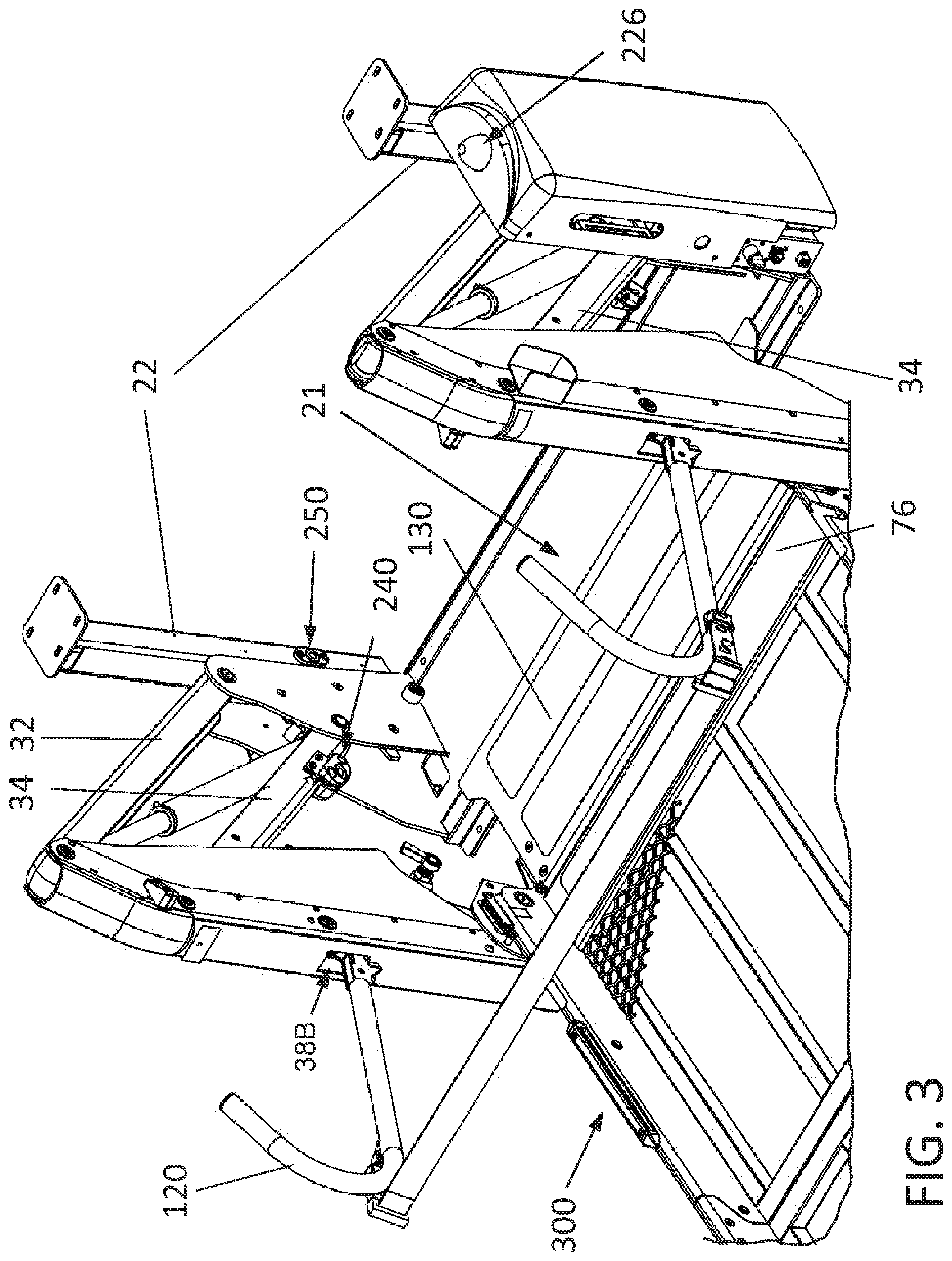 Patent US12167986 Figure 3 – Platform lift with enhanced occupant sensing, platform lifting and locking