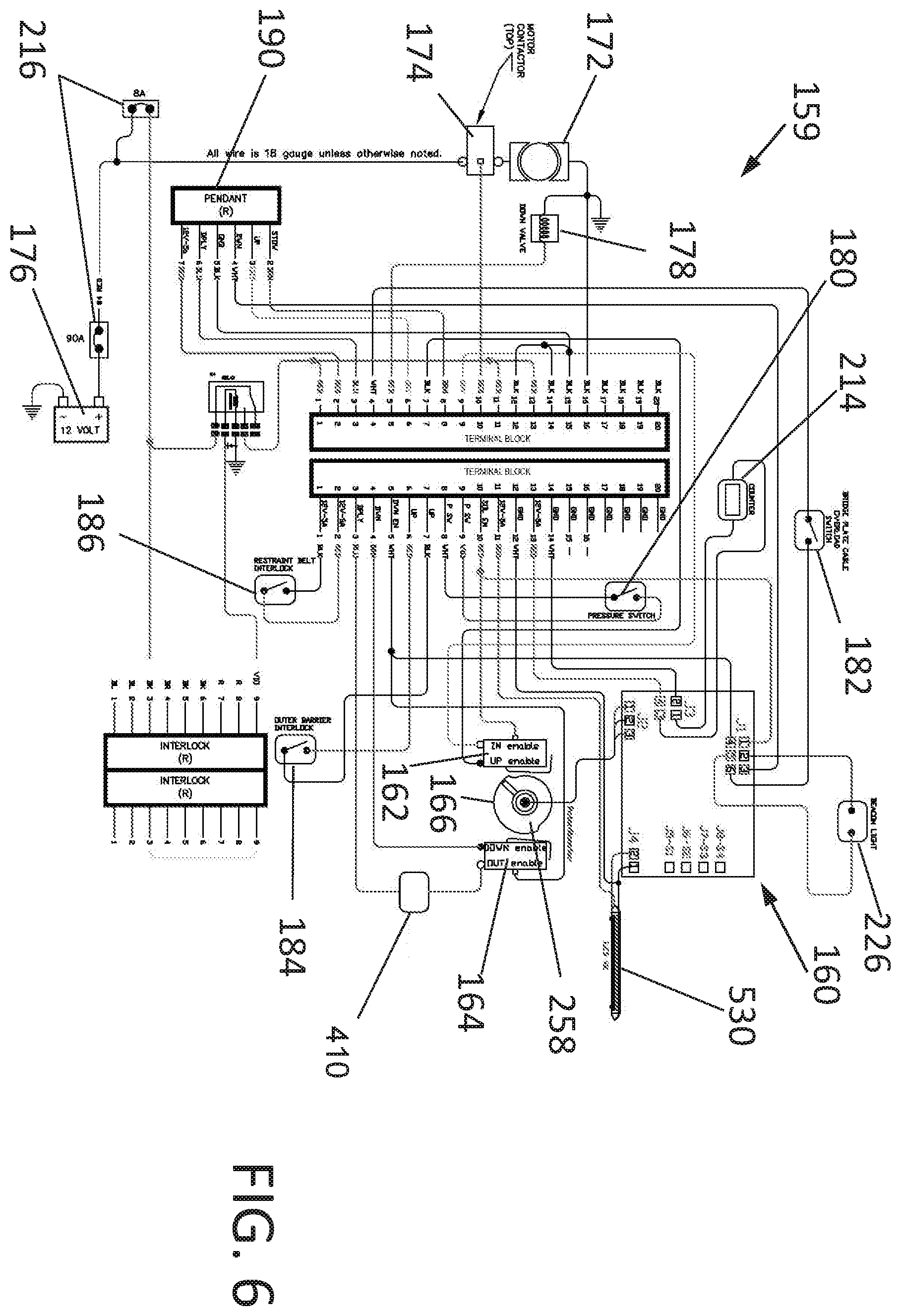 Patent US12167986 Figure 7 – Platform lift with enhanced occupant sensing, platform lifting and locking