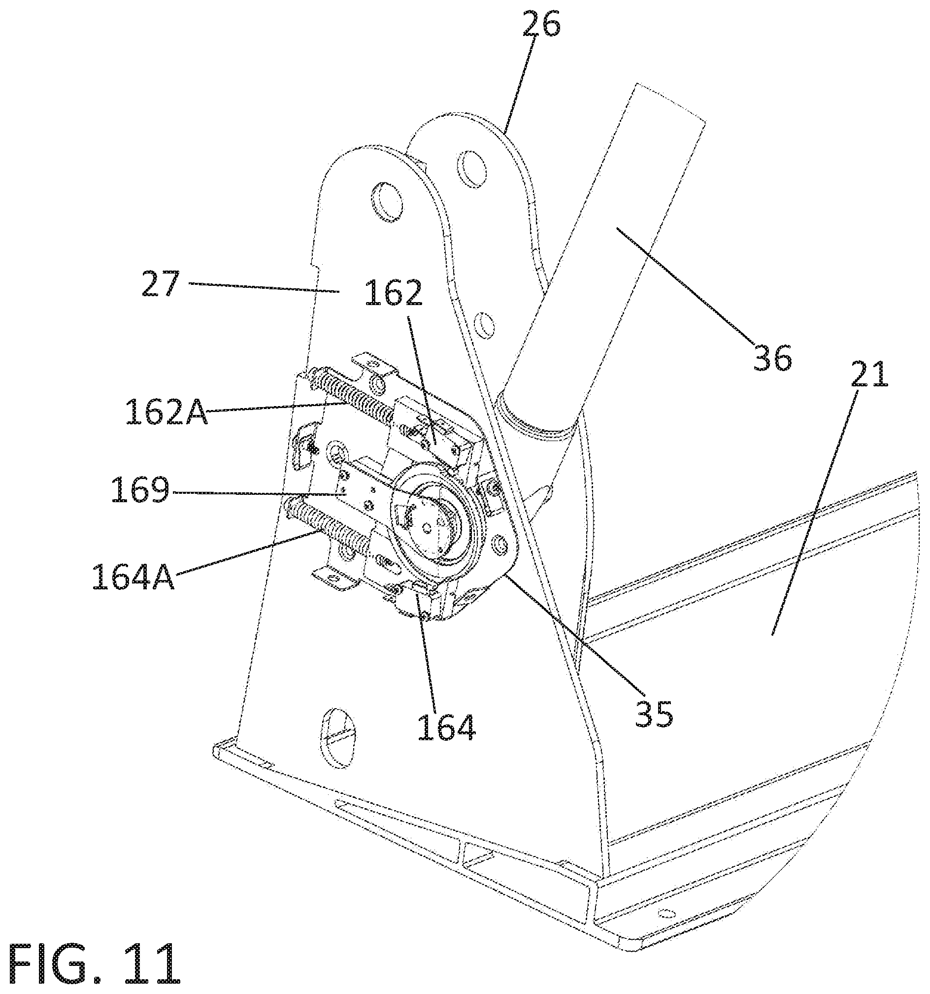 Patent US12167986 Figure 12 – Platform lift with enhanced occupant sensing, platform lifting and locking