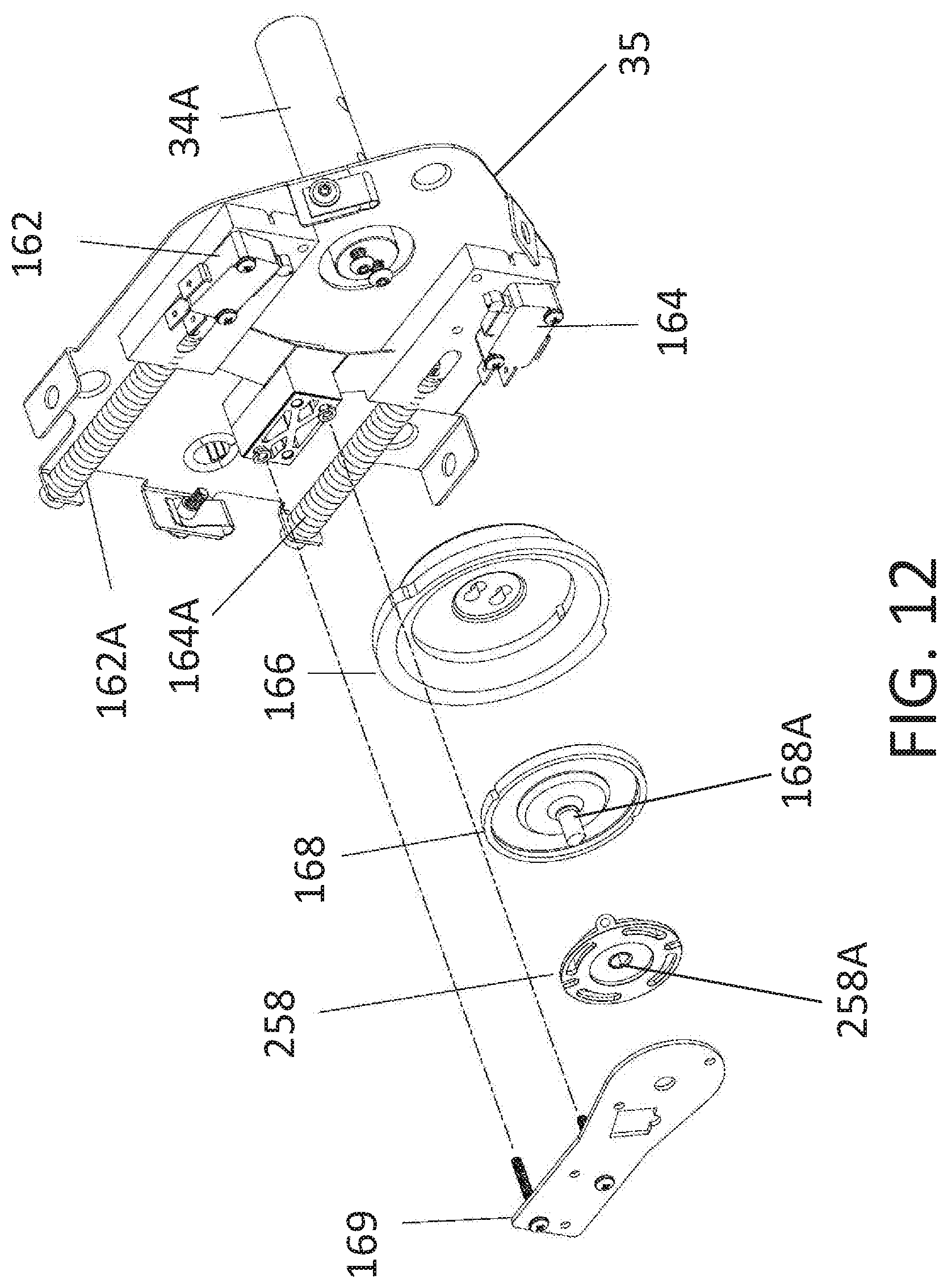 Patent US12167986 Figure 13 – Platform lift with enhanced occupant sensing, platform lifting and locking