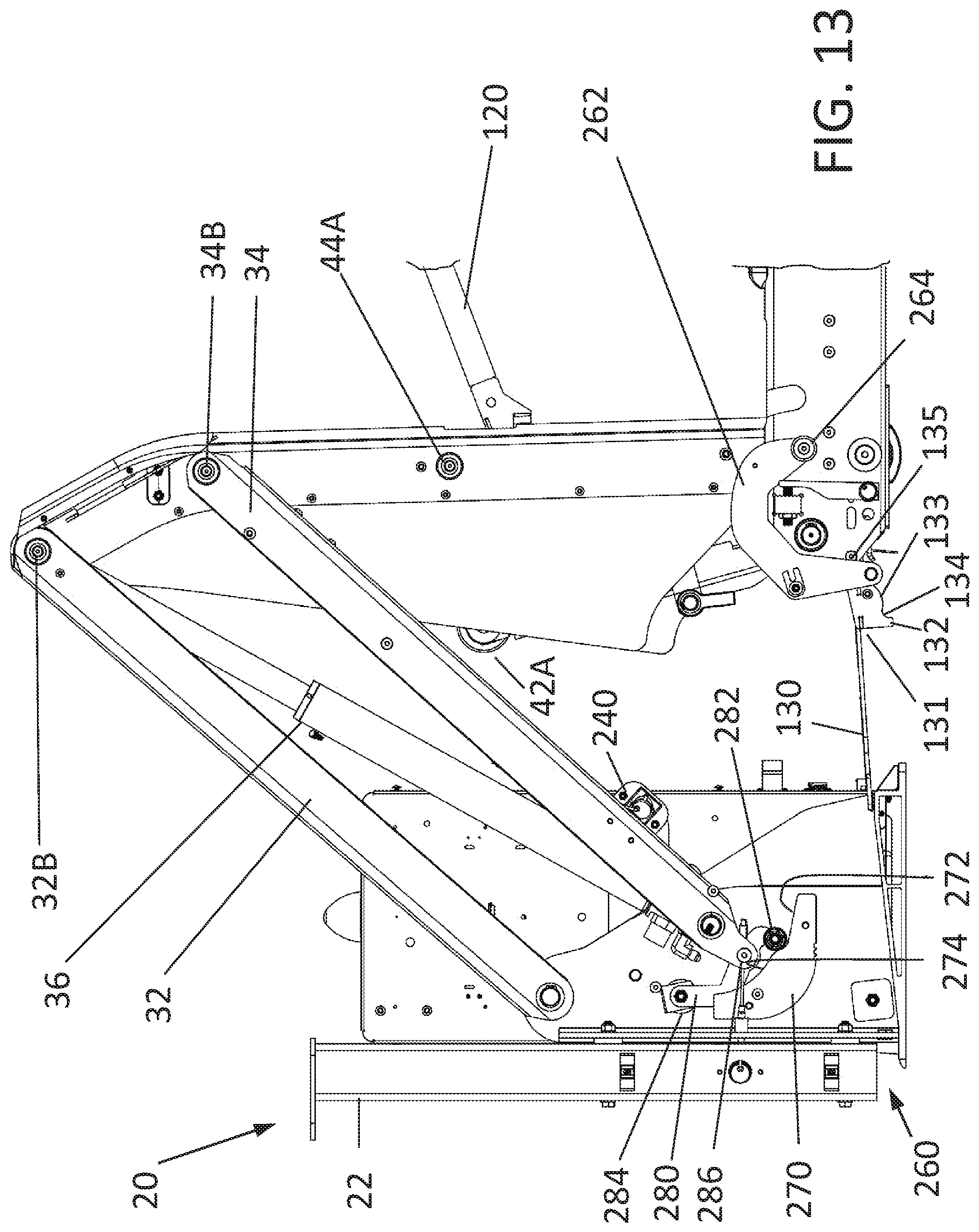 Patent US12167986 Figure 14 – Platform lift with enhanced occupant sensing, platform lifting and locking