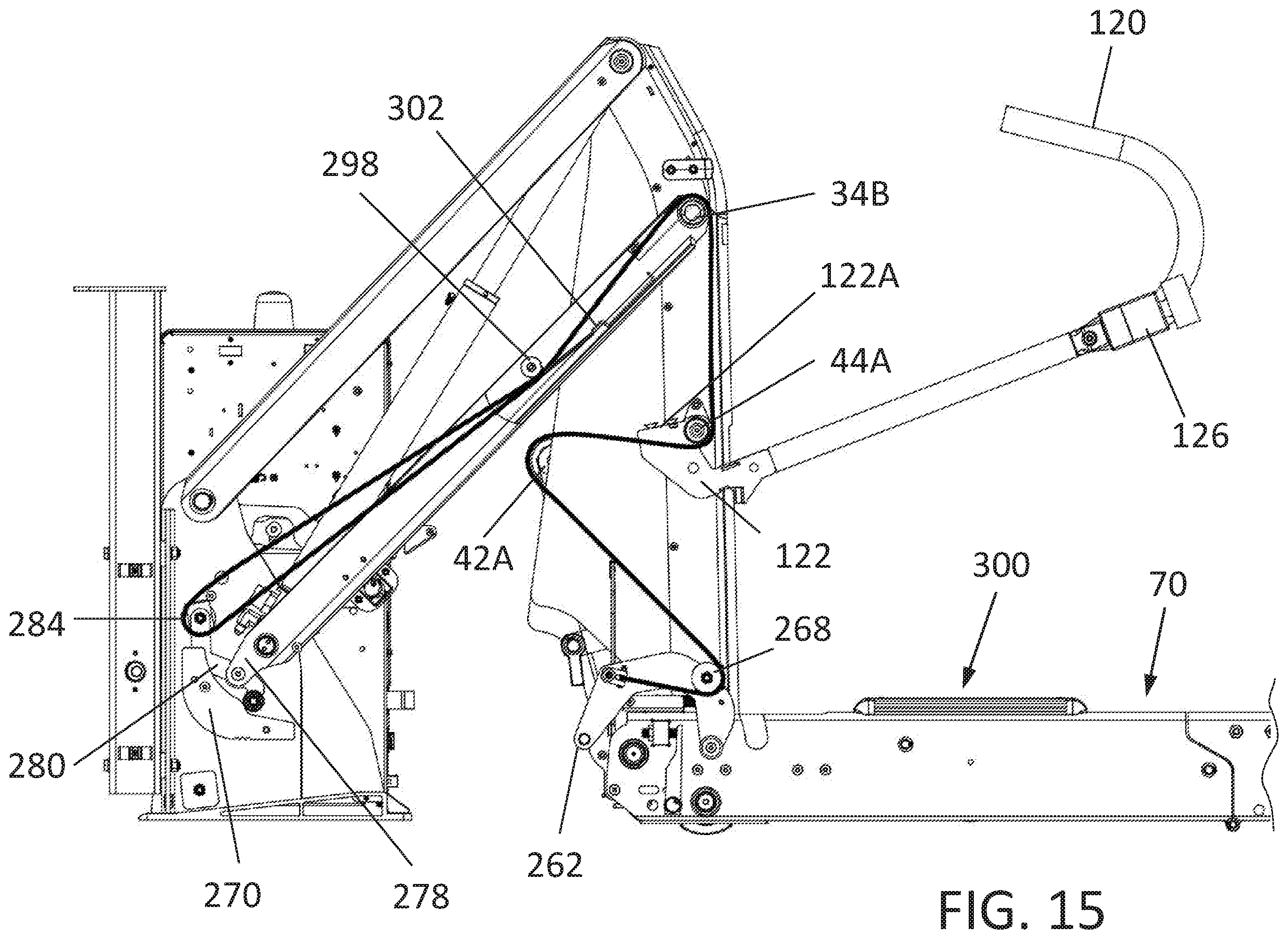 Patent US12167986 Figure 16 – Platform lift with enhanced occupant sensing, platform lifting and locking