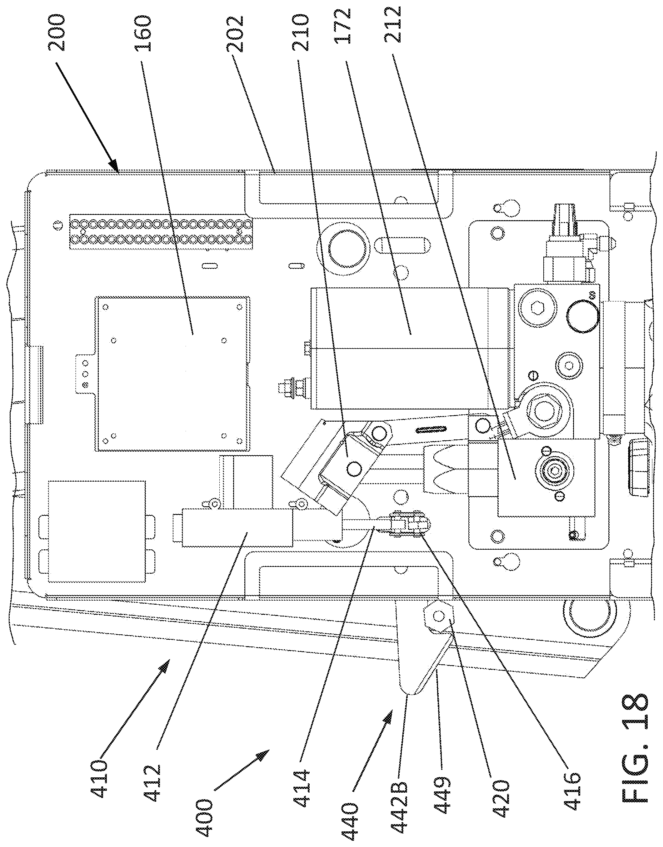Patent US12167986 Figure 19 – Platform lift with enhanced occupant sensing, platform lifting and locking