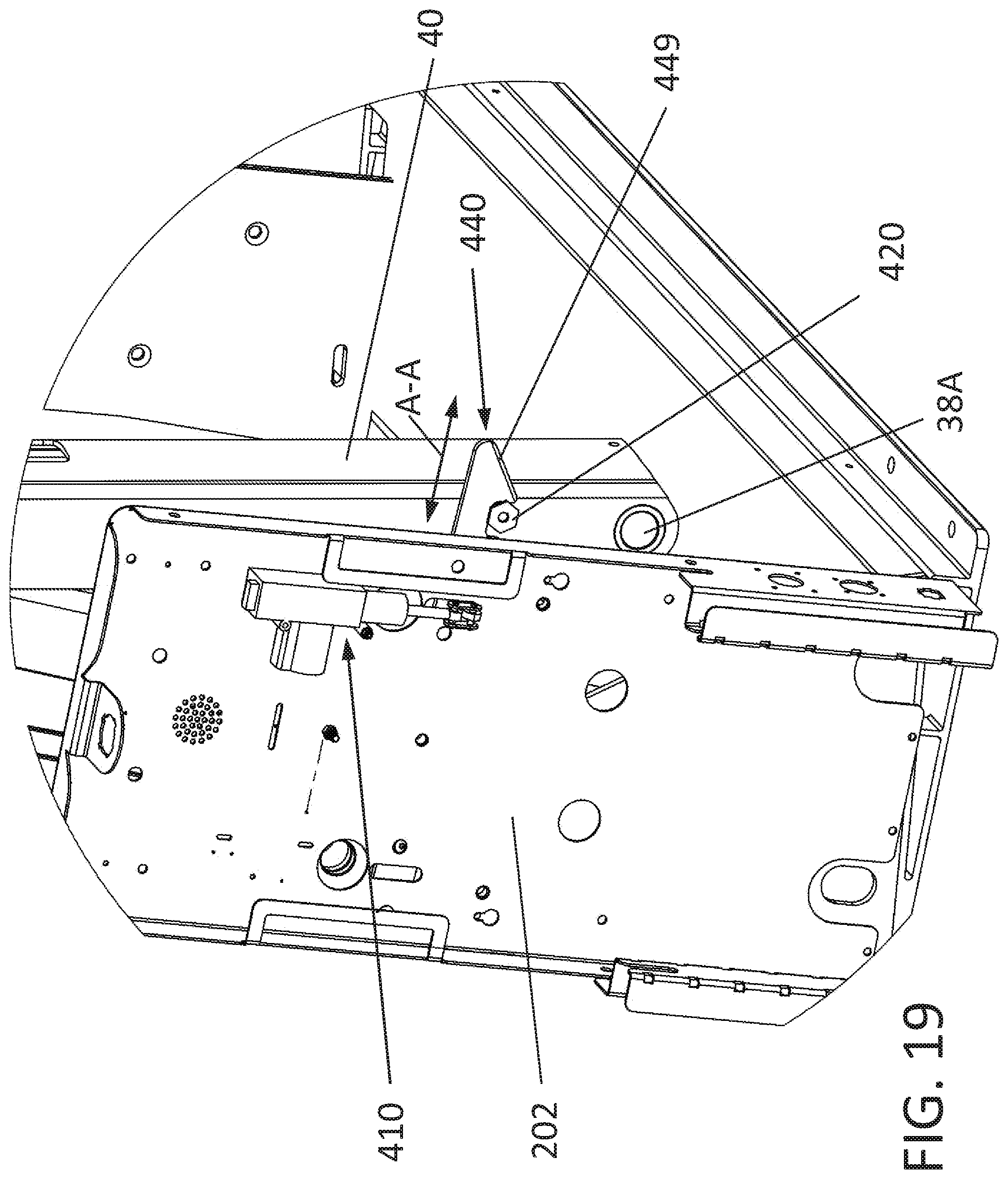 Patent US12167986 Figure 20 – Platform lift with enhanced occupant sensing, platform lifting and locking