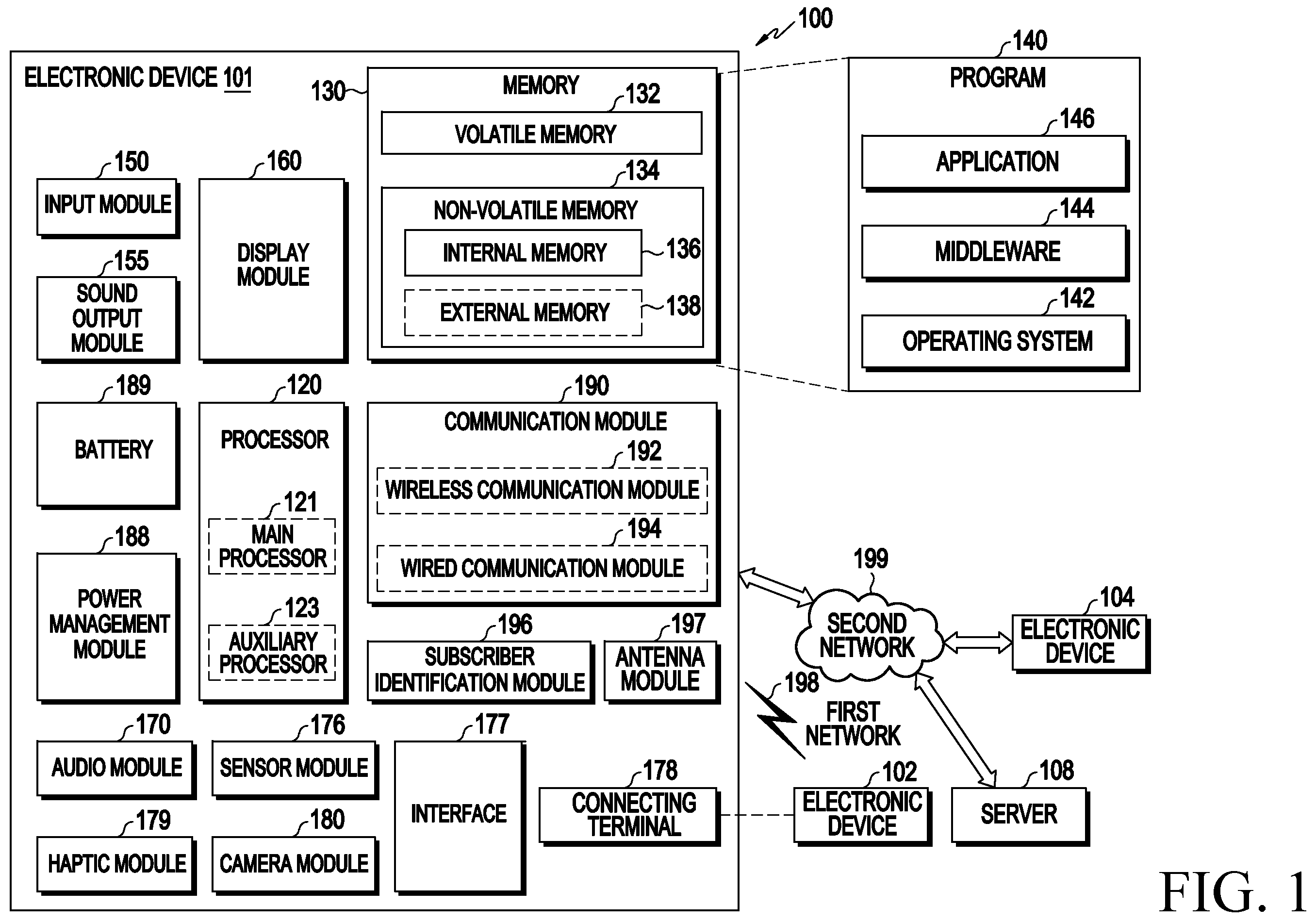 Patent US12171076 — Electronic device comprising flexible display and method for operating same — Figure 1