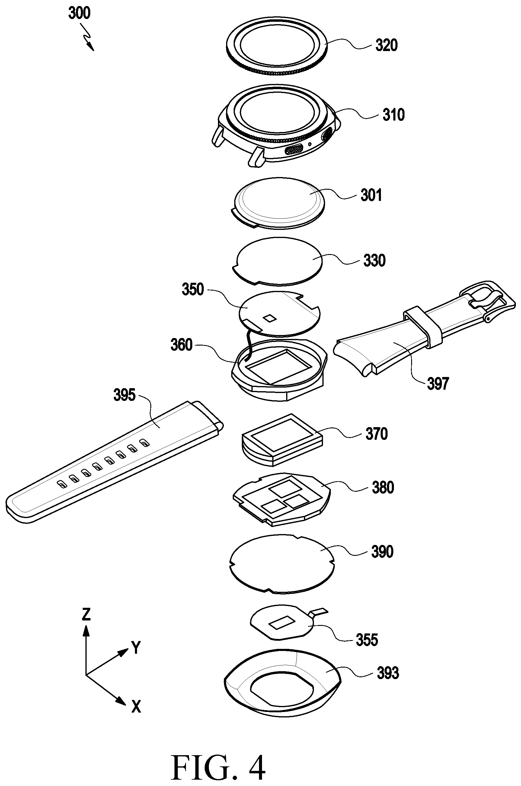 Patent US12171076 Figure 3 – Electronic device comprising flexible display and method for operating same