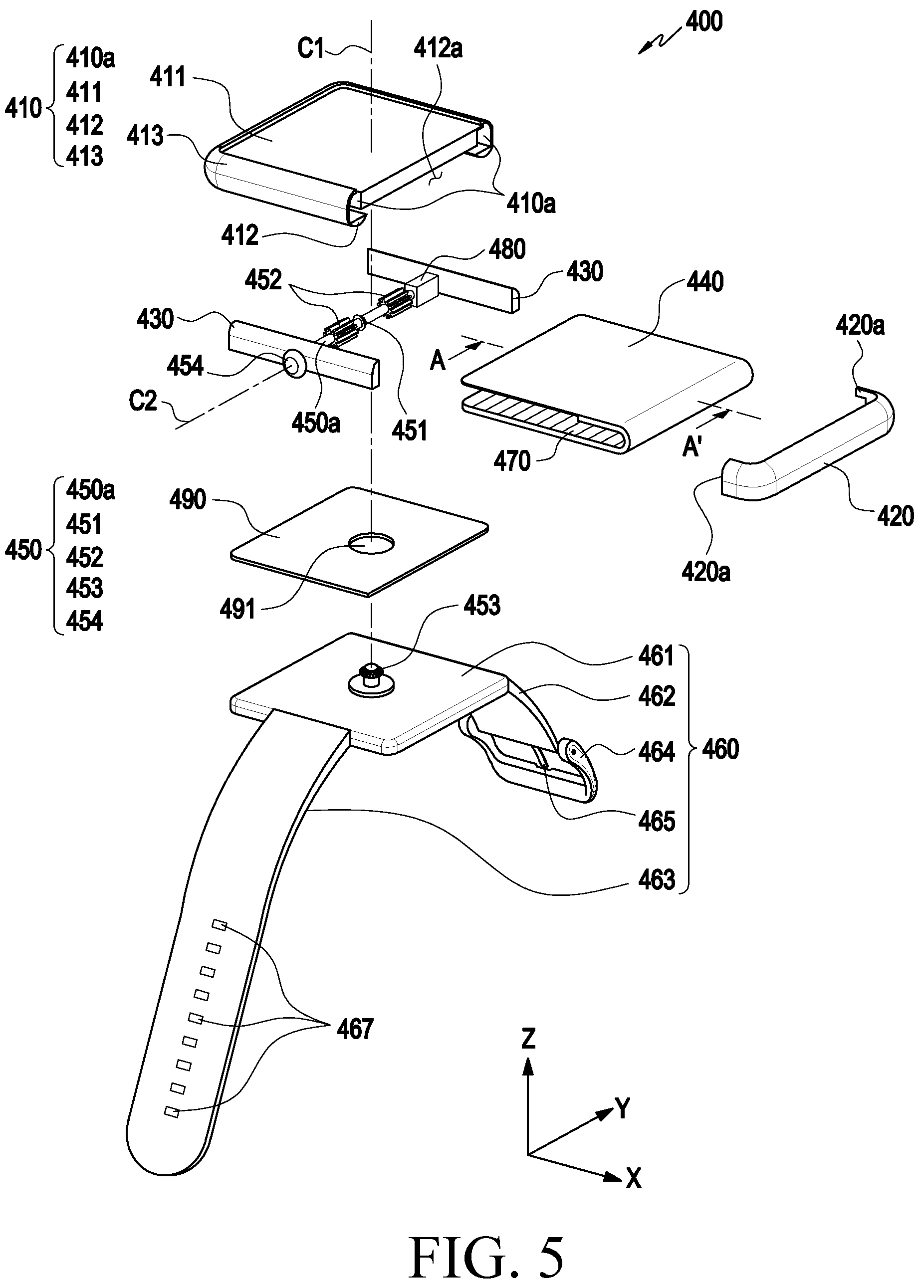 Patent US12171076 Figure 4 – Electronic device comprising flexible display and method for operating same