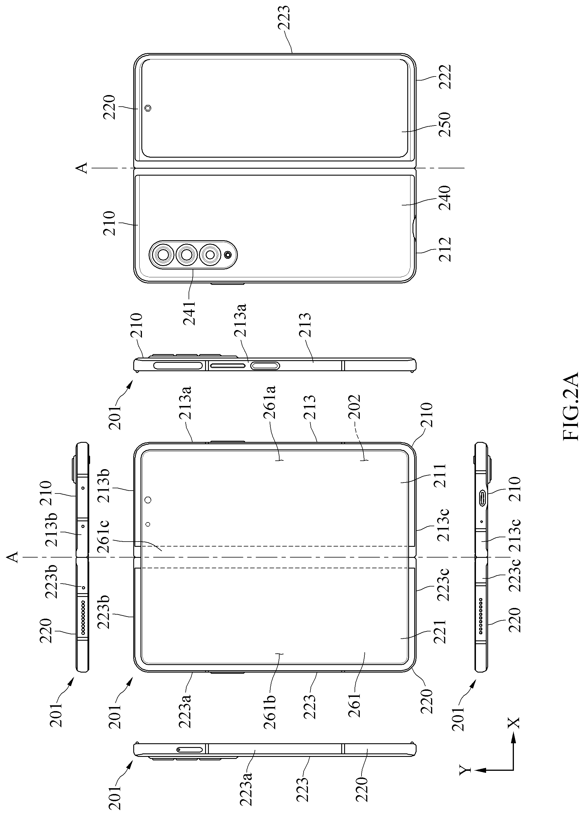 Patent US12171077 Figure 2 – Electronic device including flexible printed circuit board