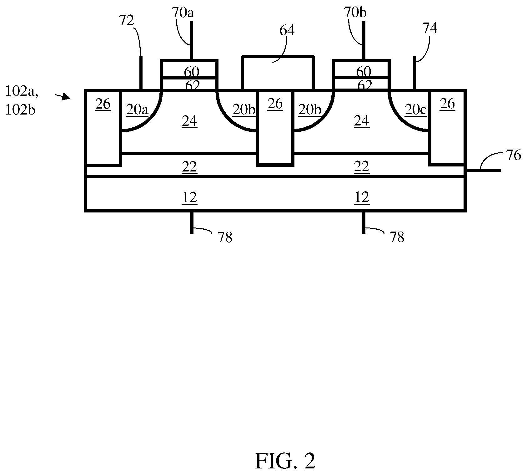 Patent US12171093 Figure 2 – NAND string utilizing floating body memory cell