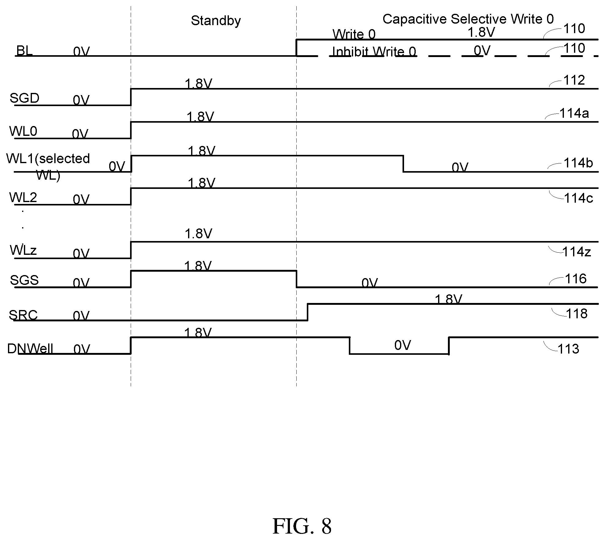 Patent US12171093 Figure 11 – NAND string utilizing floating body memory cell