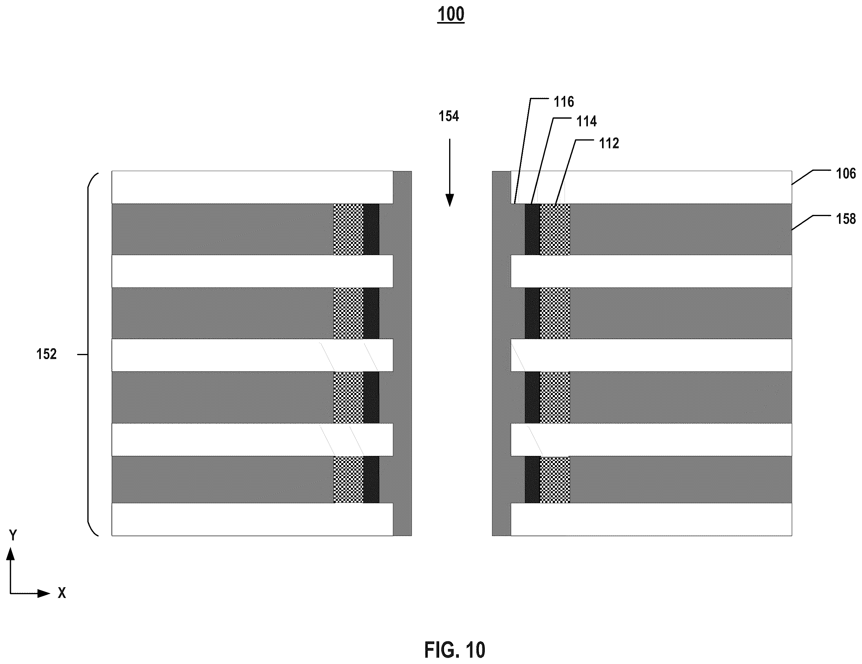 Patent US12171098 Figure 10 – Three-dimensional memory device with improved charge lateral migration and method for forming the same