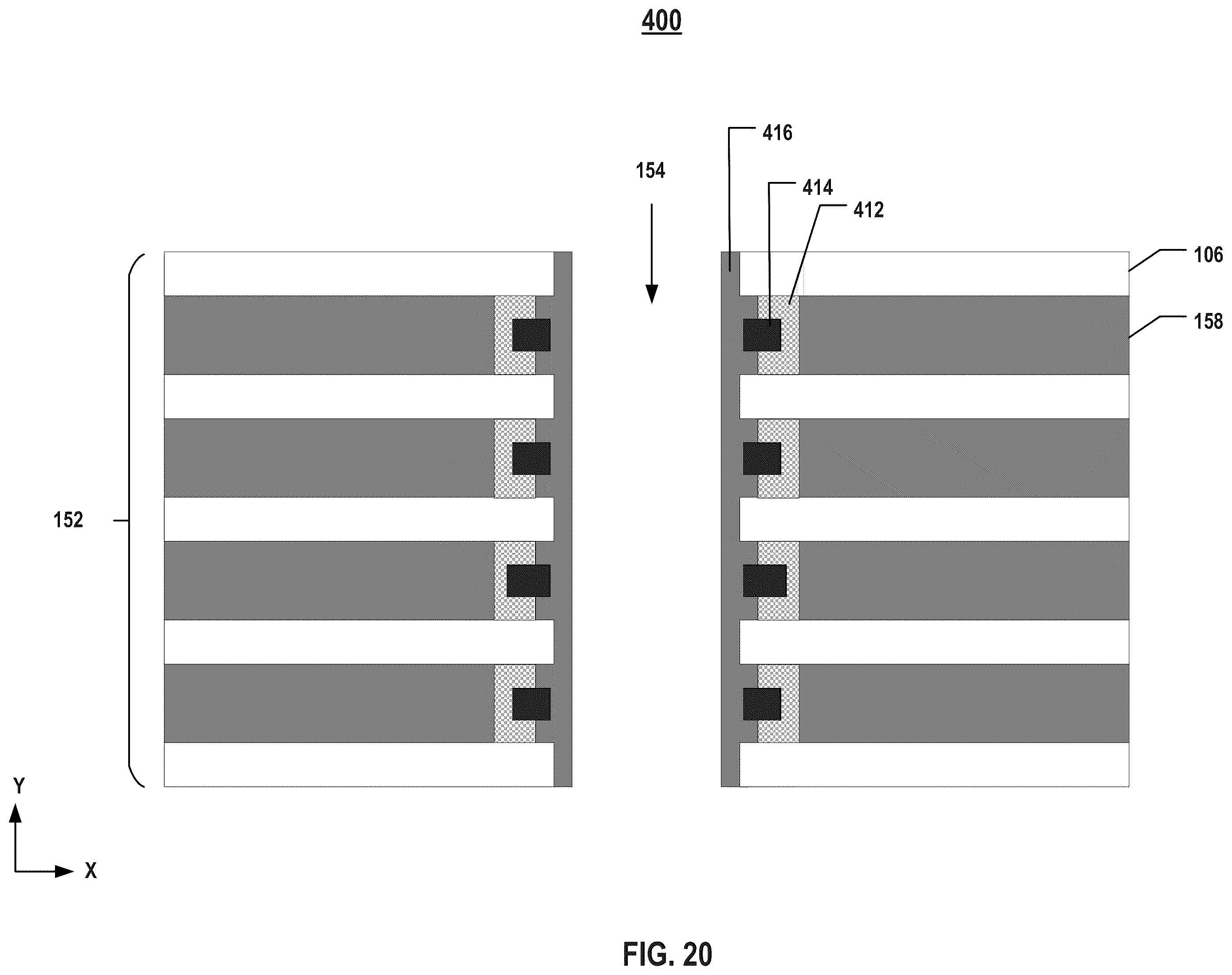 Patent US12171098 Figure 20 – Three-dimensional memory device with improved charge lateral migration and method for forming the same