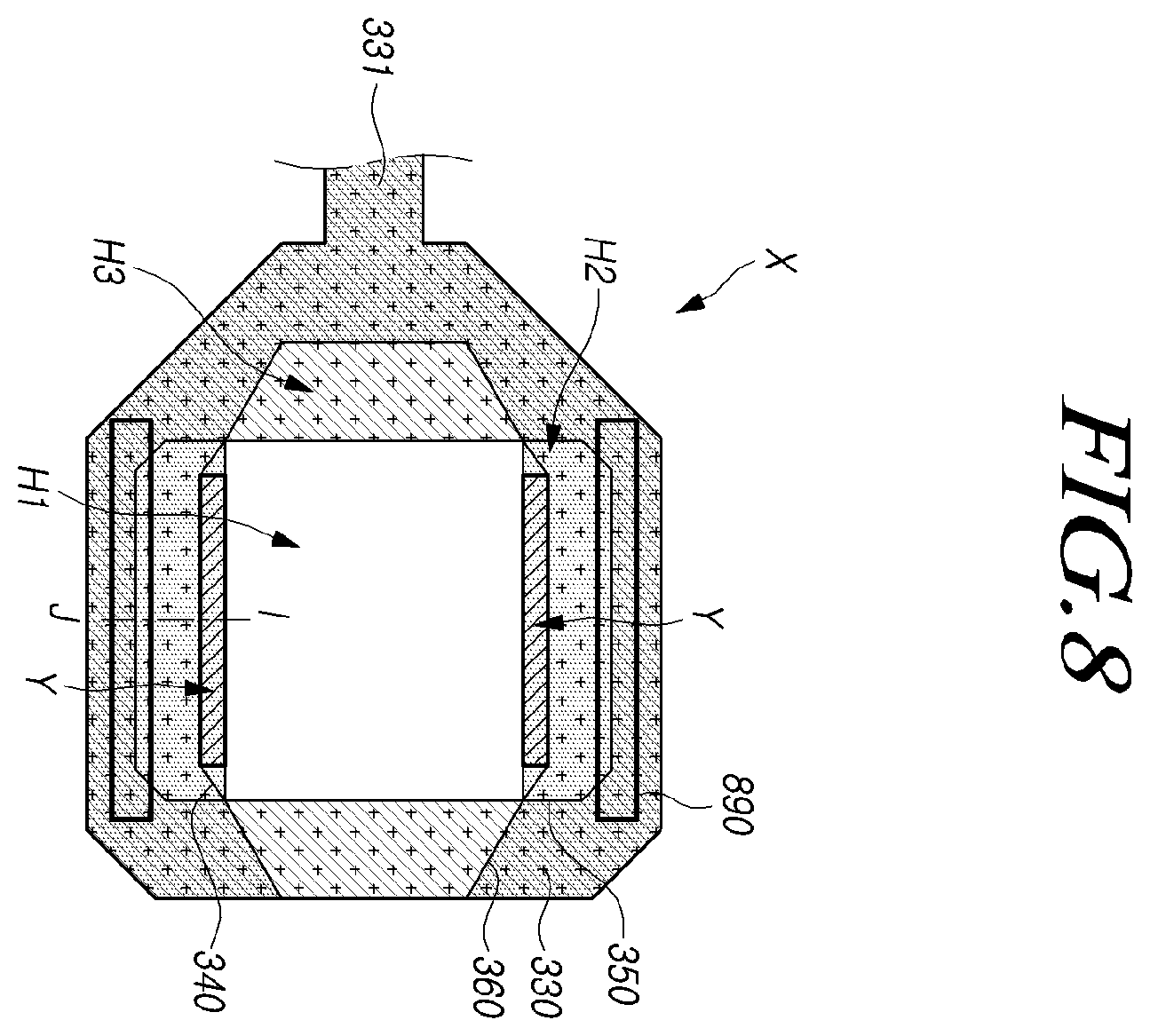 Patent US12171111 Figure 8 – Display panel and electroluminescent display device including the same