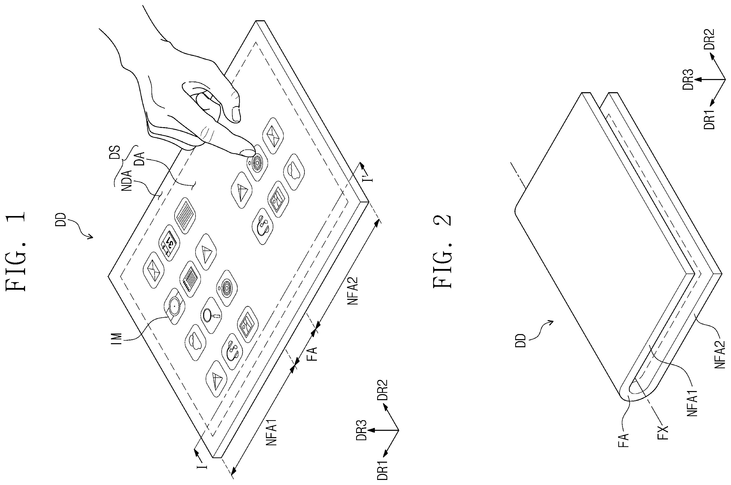 Patent US12171115 Figure 1 – Display device