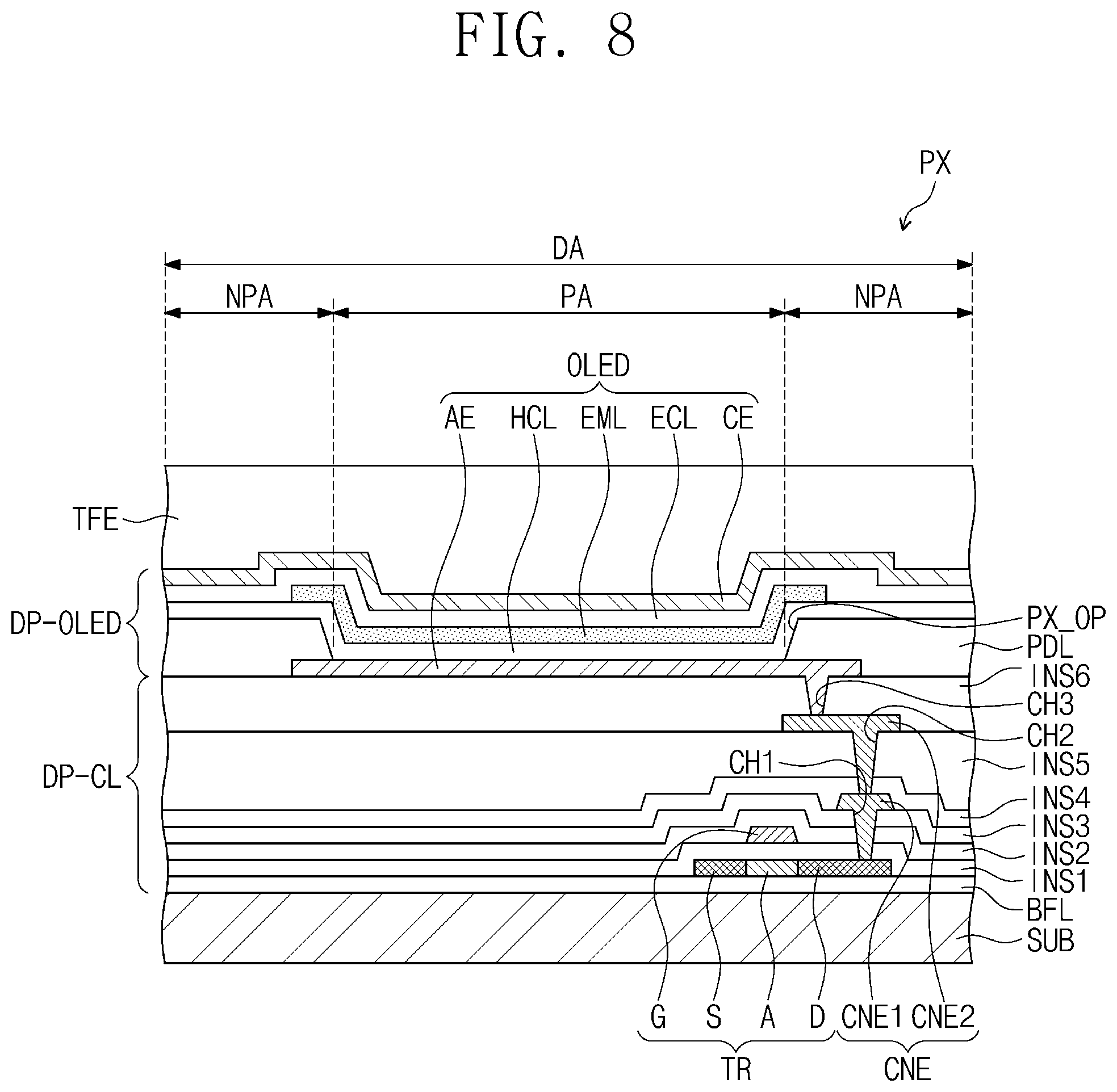 Patent US12171115 Figure 5 – Display device
