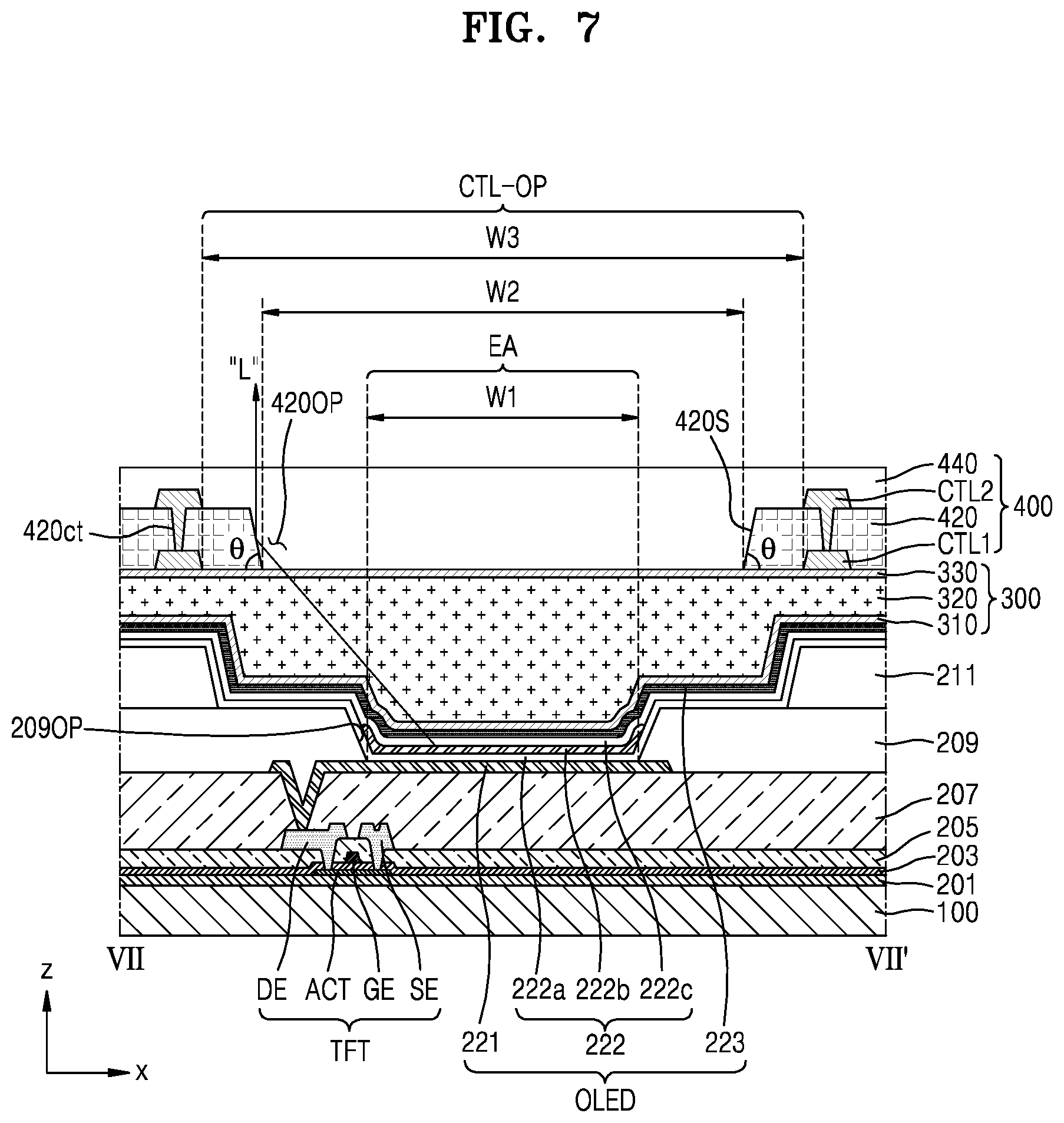 Patent US12171116 Figure 7 – Display apparatus