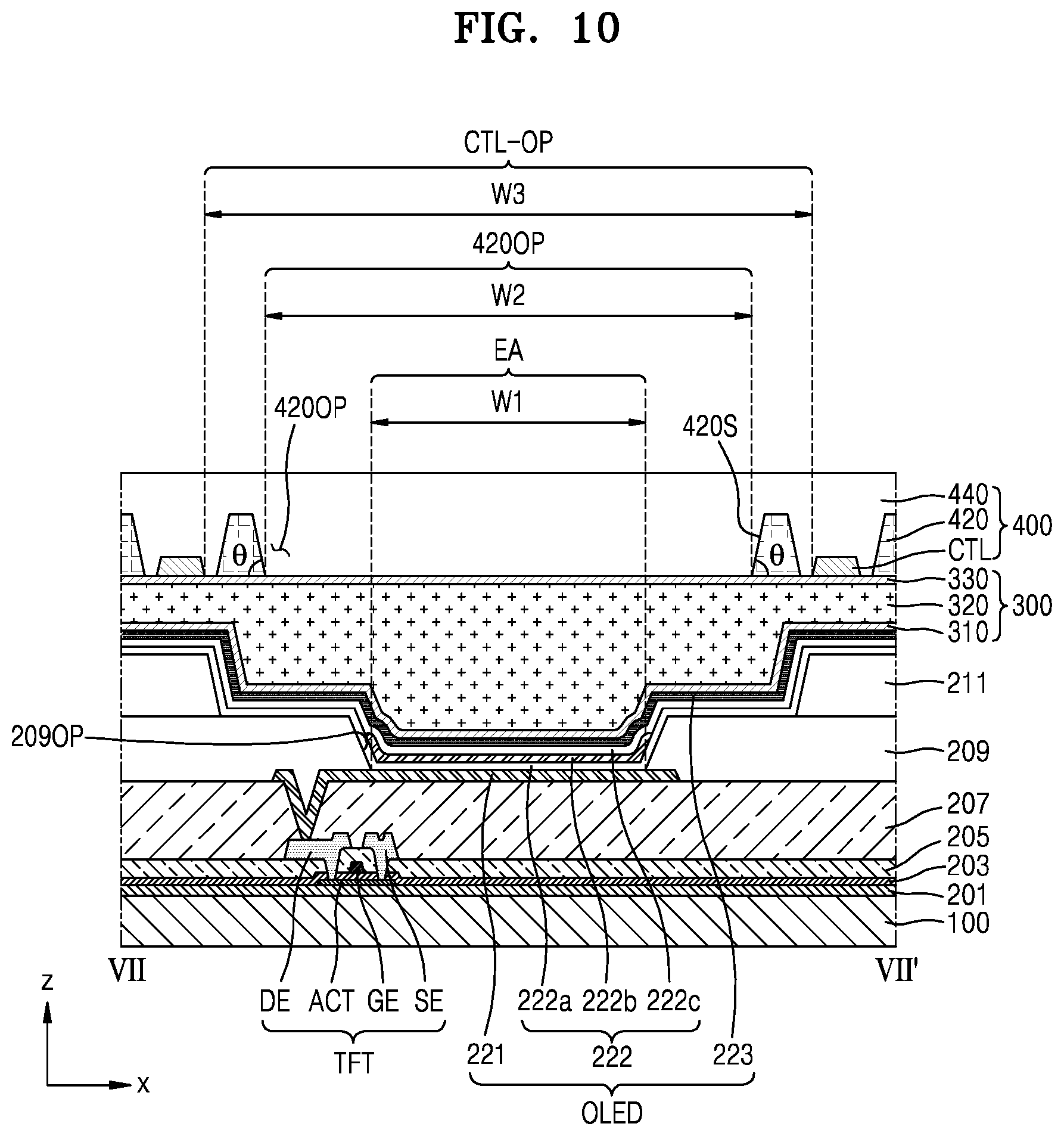 Patent US12171116 Figure 10 – Display apparatus
