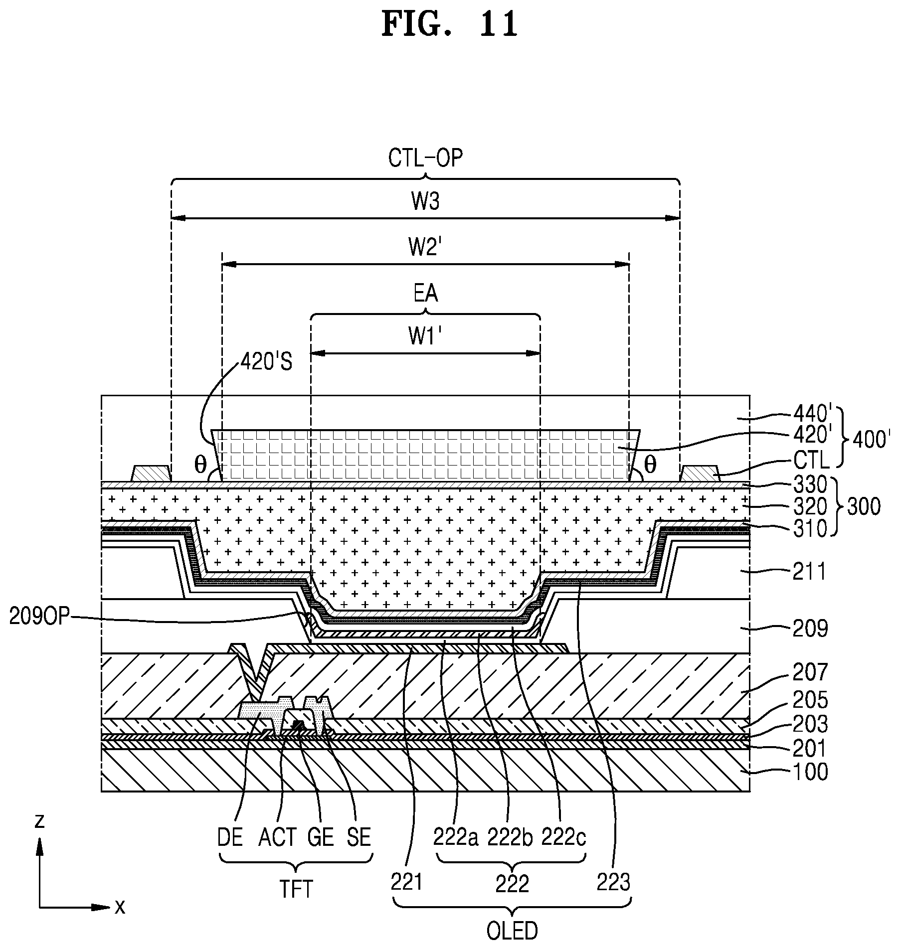 Patent US12171116 Figure 11 – Display apparatus