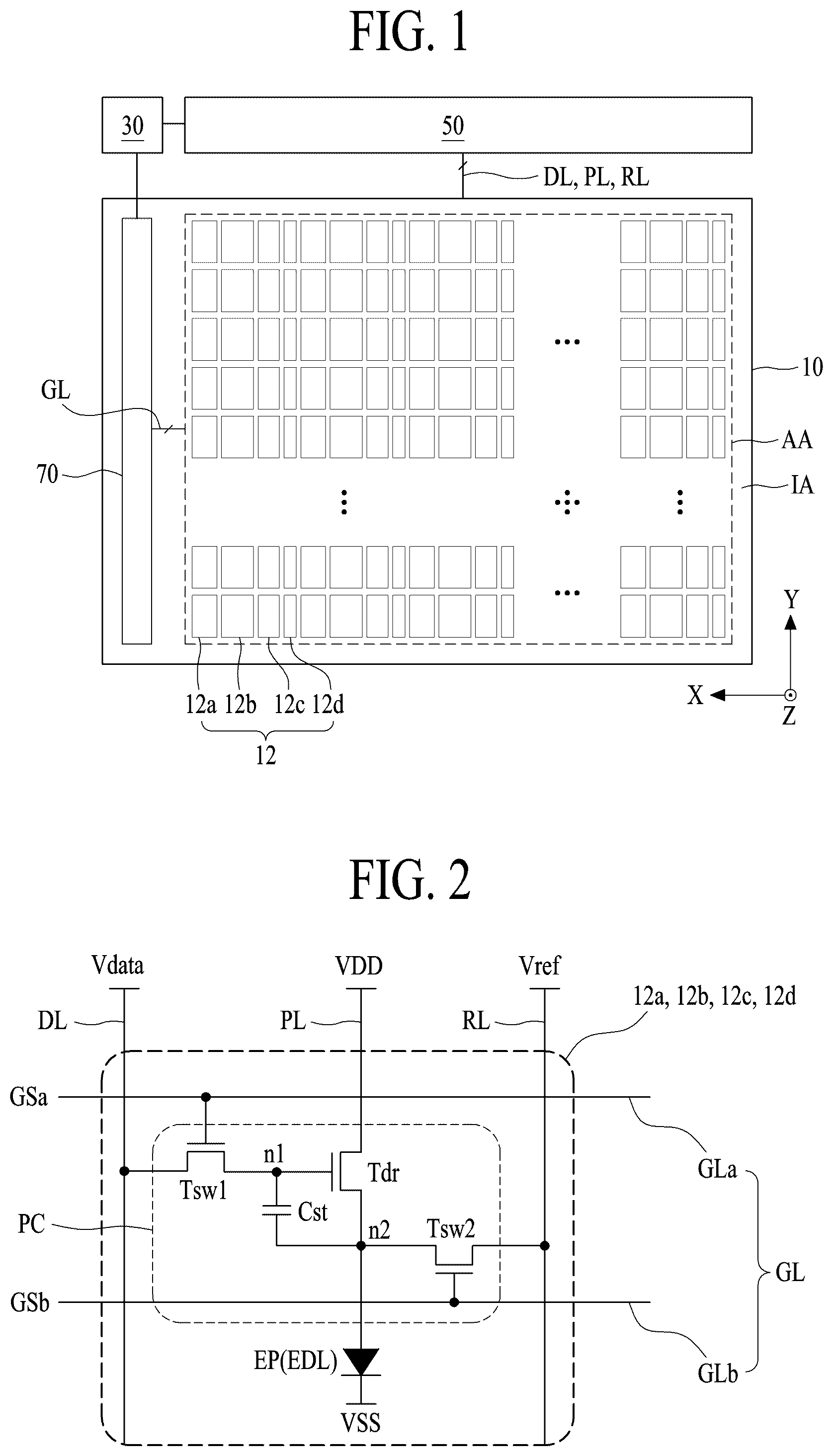 Patent US12171119 Figure 1 – Light emitting display apparatus