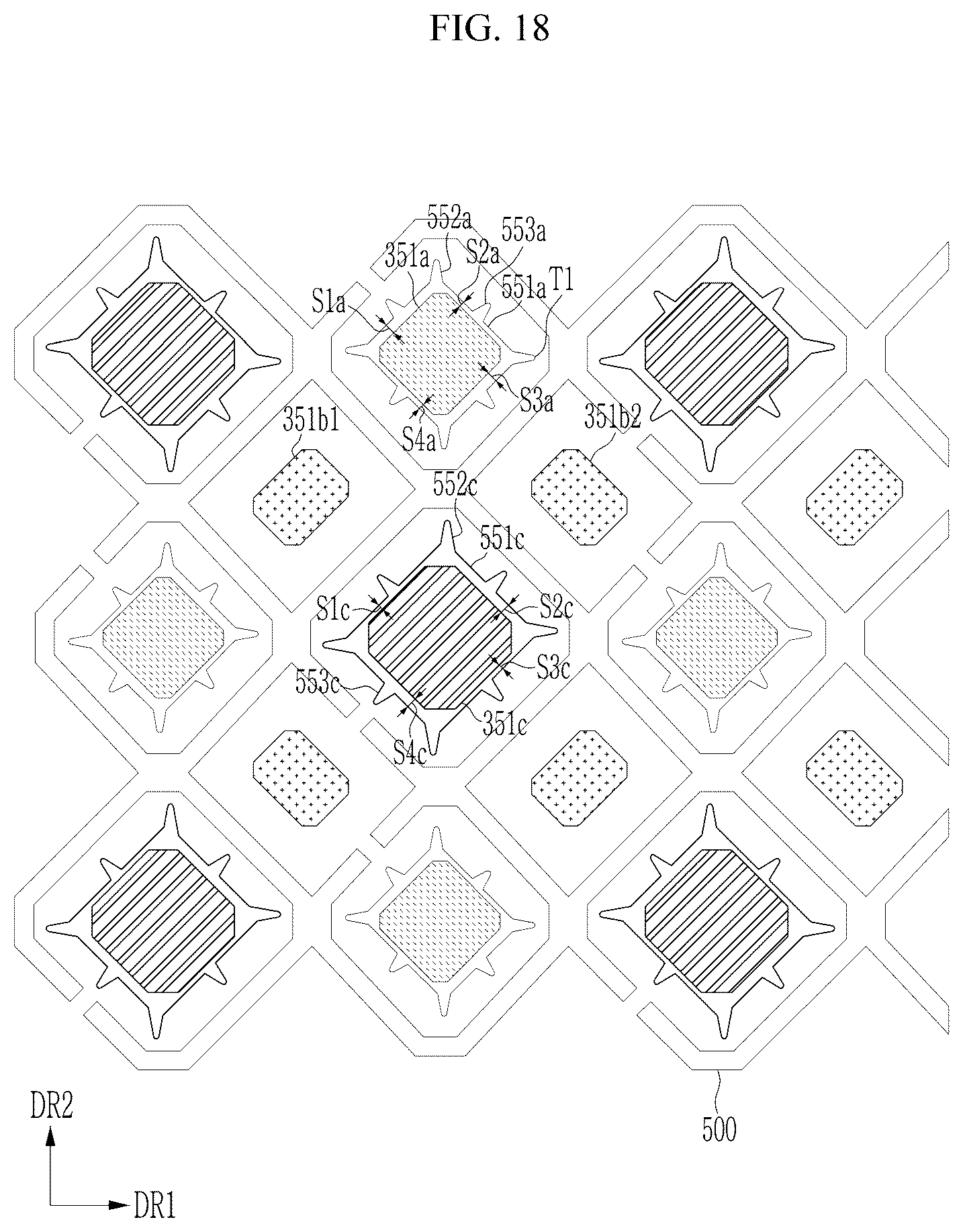 Patent US12171131 Figure 19 – Display device including insulating layer defining opening