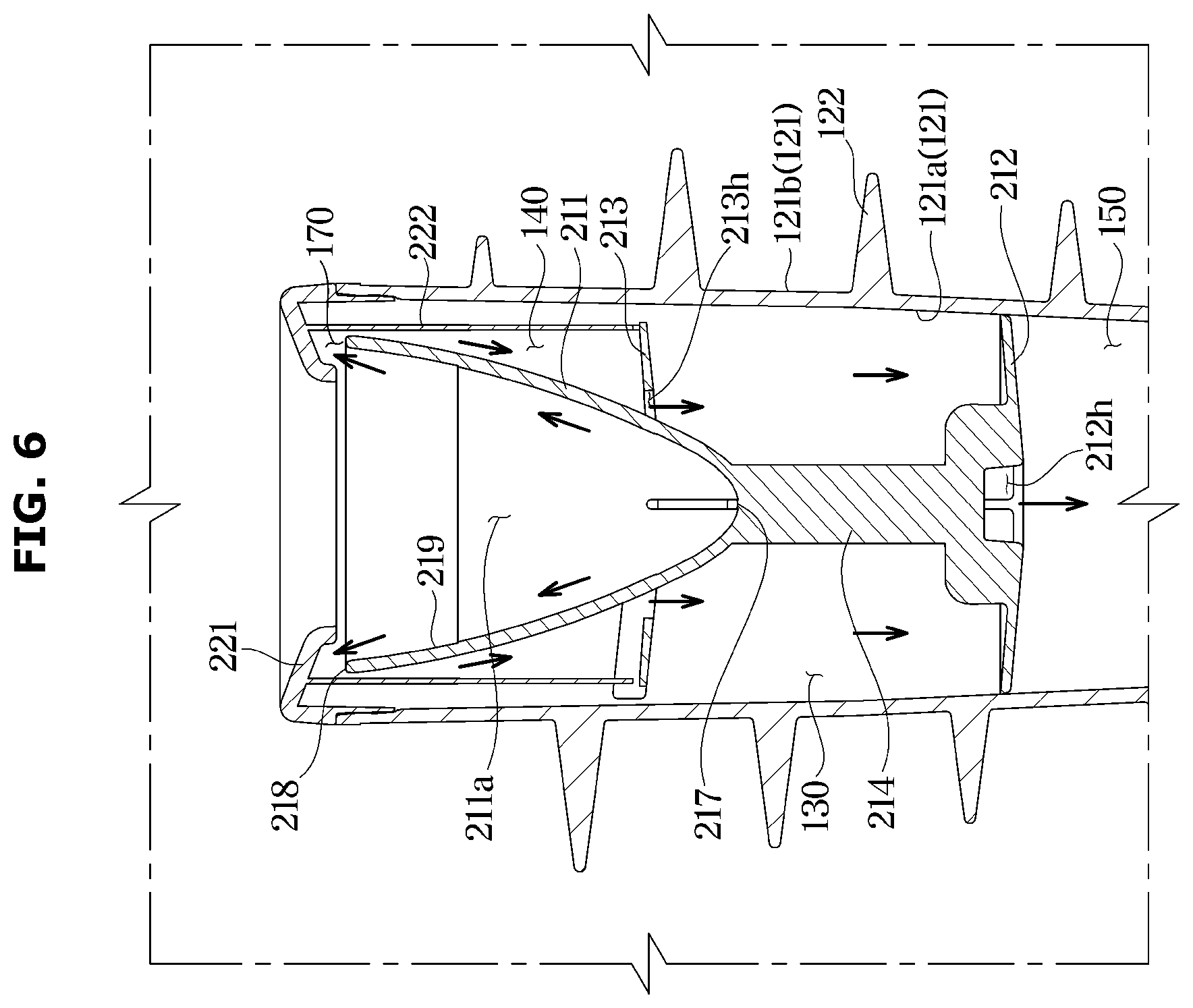 Patent US12173445 Figure 6 – Washing machine