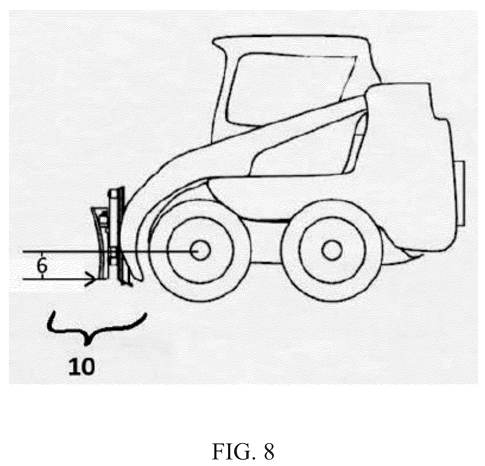 Patent US12173470 Figure 8 – Apparatus and method for enhanced skid loader grading control
