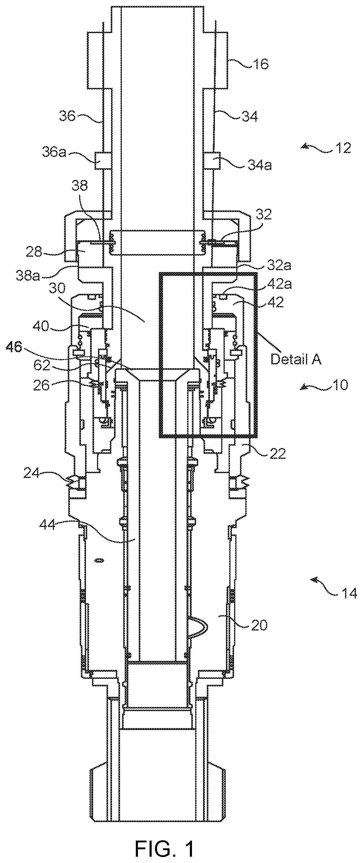 Patent US12173578 Figure 1 – Hanger running tool and a method for installing a hanger in a well